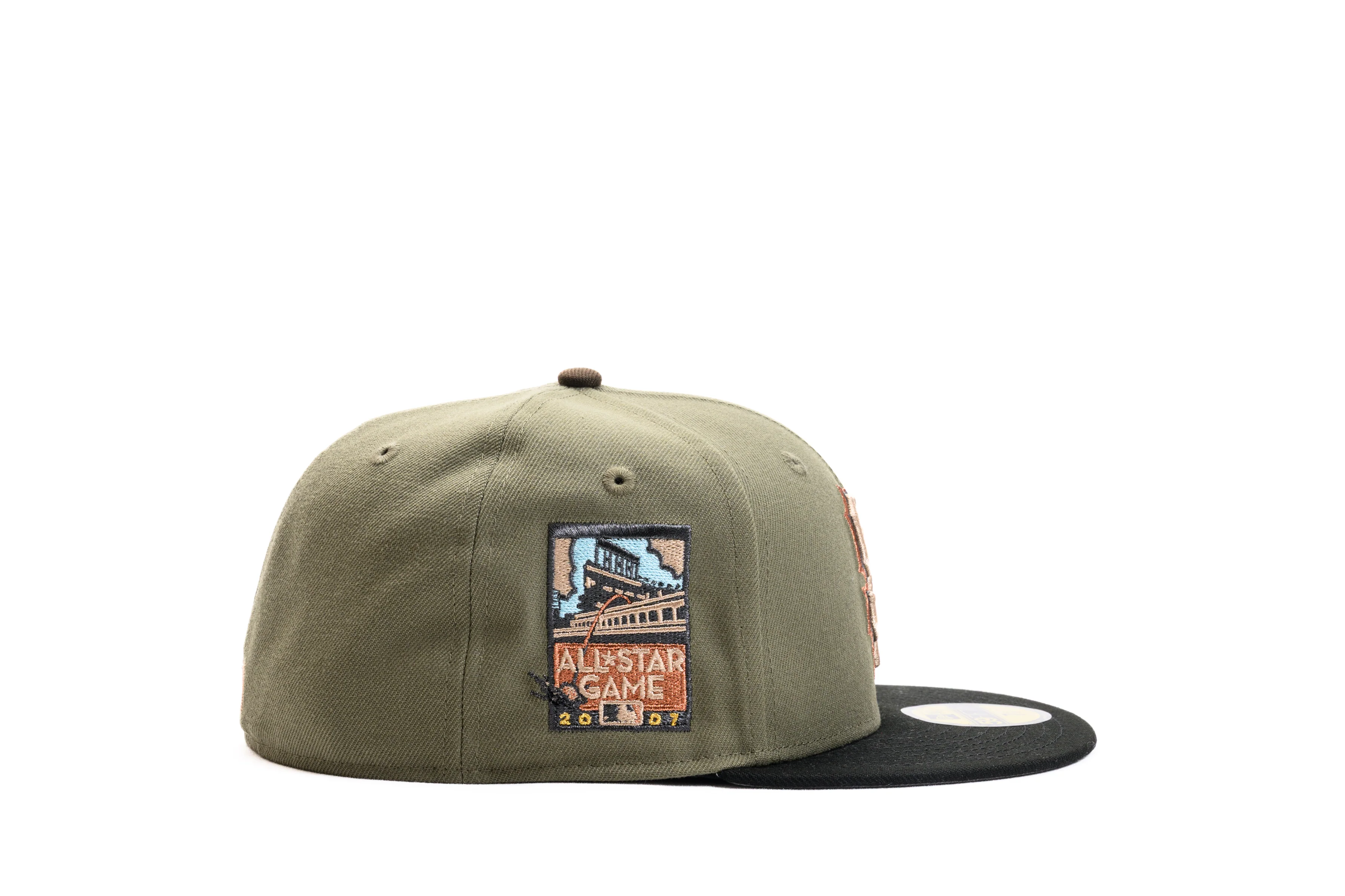 NEW ERA "ART" SAN FRANCISCO GIANTS FITTED HAT (NEW OLIVE/BLACK) - Image 7
