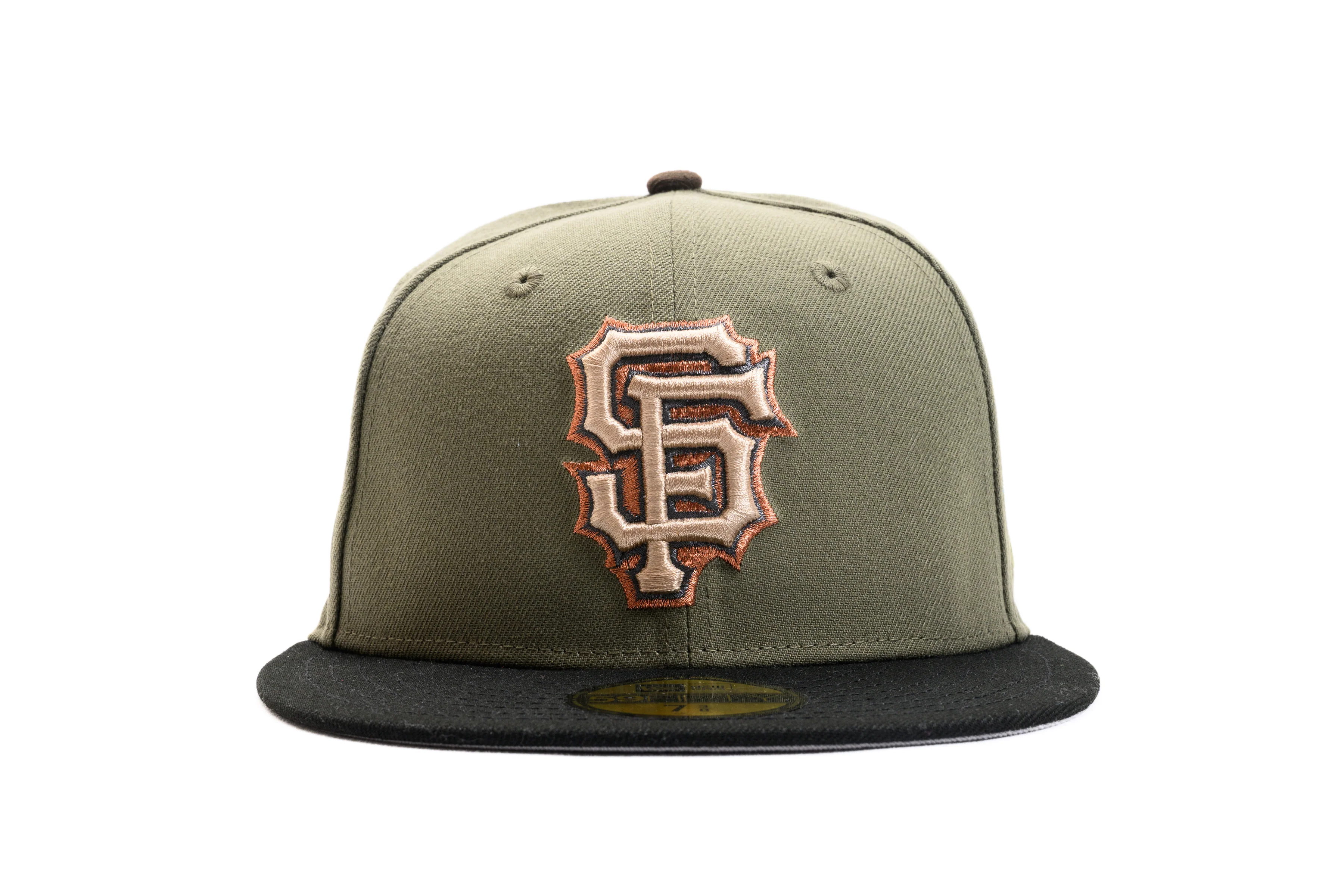NEW ERA "ART" SAN FRANCISCO GIANTS FITTED HAT (NEW OLIVE/BLACK) - Image 9