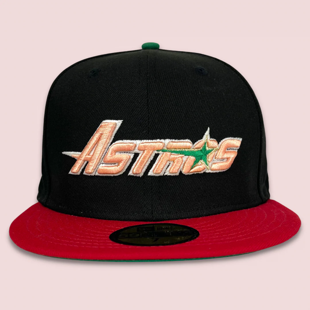 NEW ERA "ASTRO" HOUSTON ASTROS FITTED HAT (BLACK/RED)