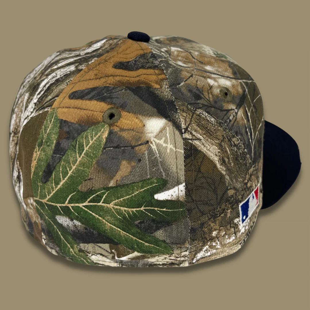 NEW ERA "AXE WAX" ATLANTA BRAVES FITTED HAT (REAL TREE/NAVY) (SIZE 6 7/8 & 8) - Image 4