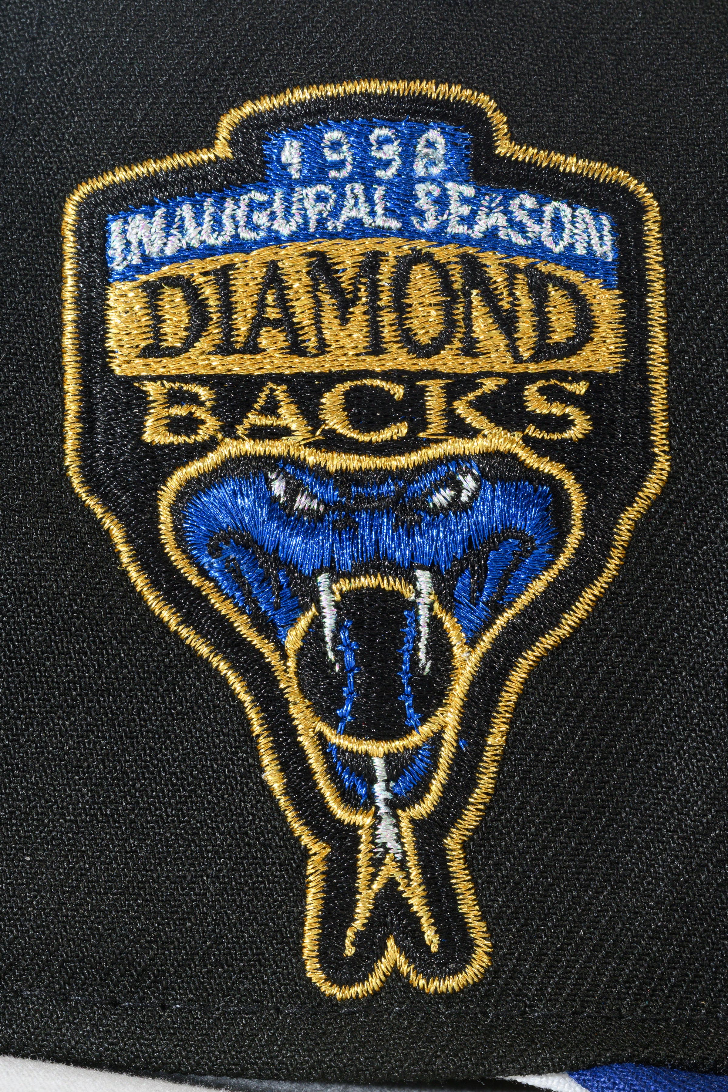 NEW ERA "BAROQUE" ARIZONA DIAMONDBACKS FITTED HAT (BLACK/DARK ROYAL) - Image 5