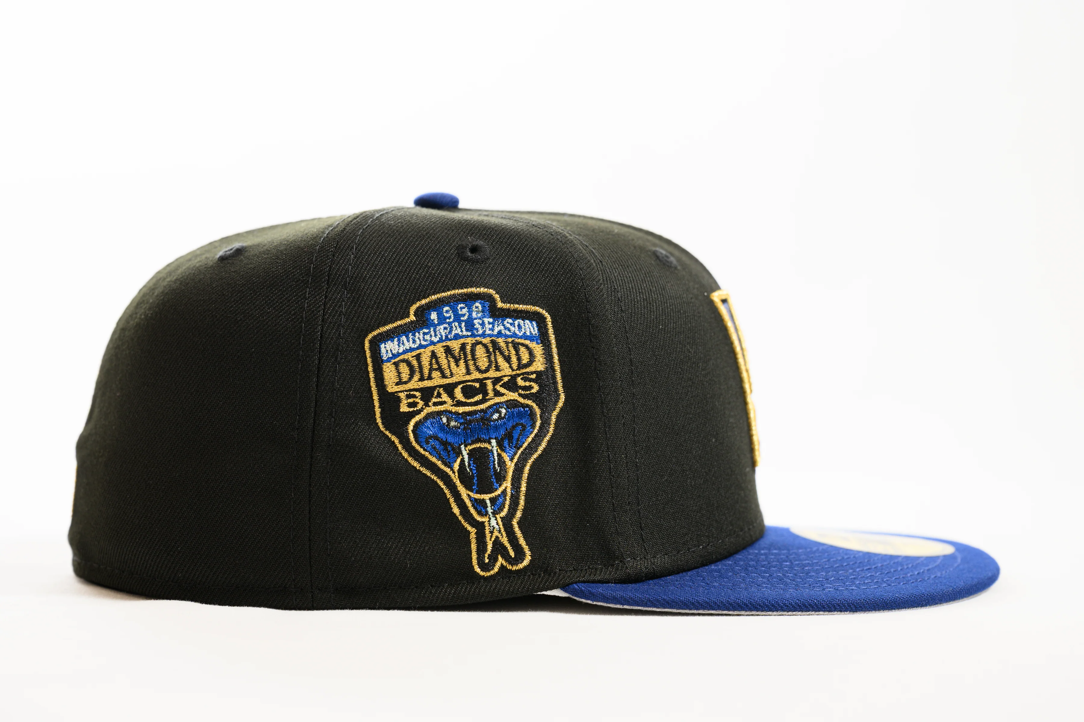 NEW ERA "BAROQUE" ARIZONA DIAMONDBACKS FITTED HAT (BLACK/DARK ROYAL) - Image 7