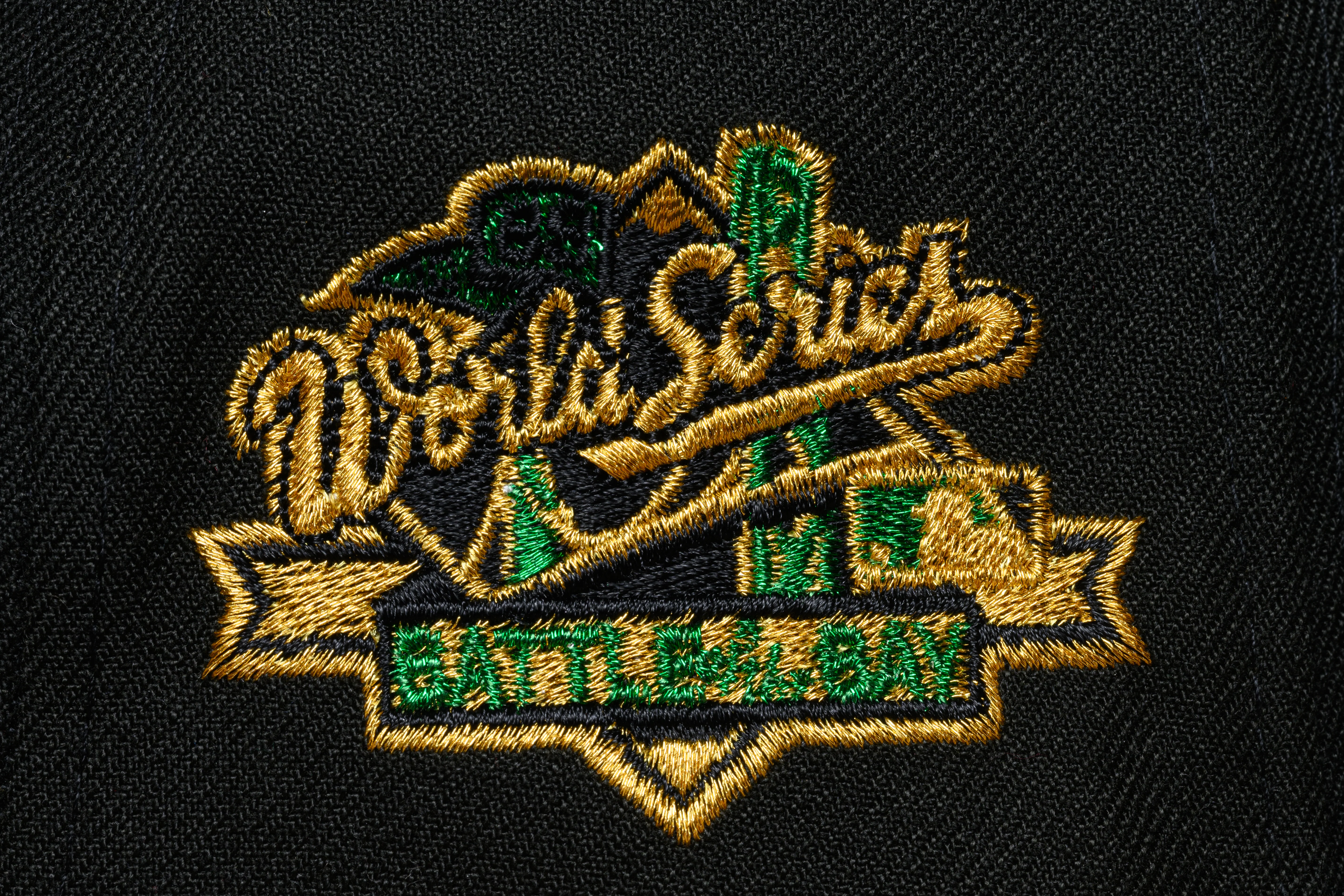 NEW ERA “BASH BRO'S MASCOT" OAKLAND A'S FITTED HAT (BLACK) - Image 2