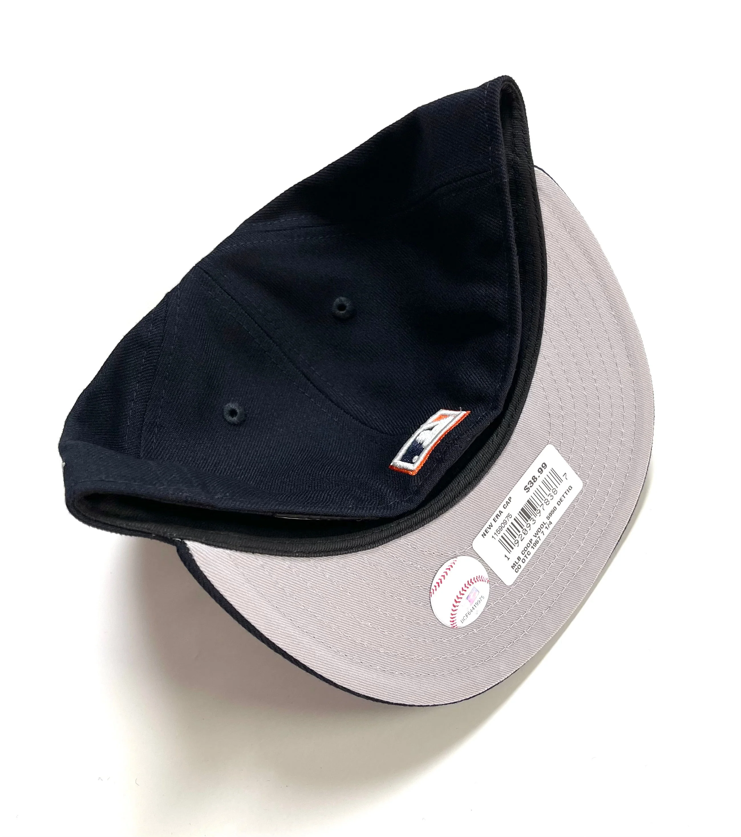 NEW ERA "BASIC OF 1957" DETROIT TIGERS FITTED HAT (NAVY/ORANGE) - Image 2