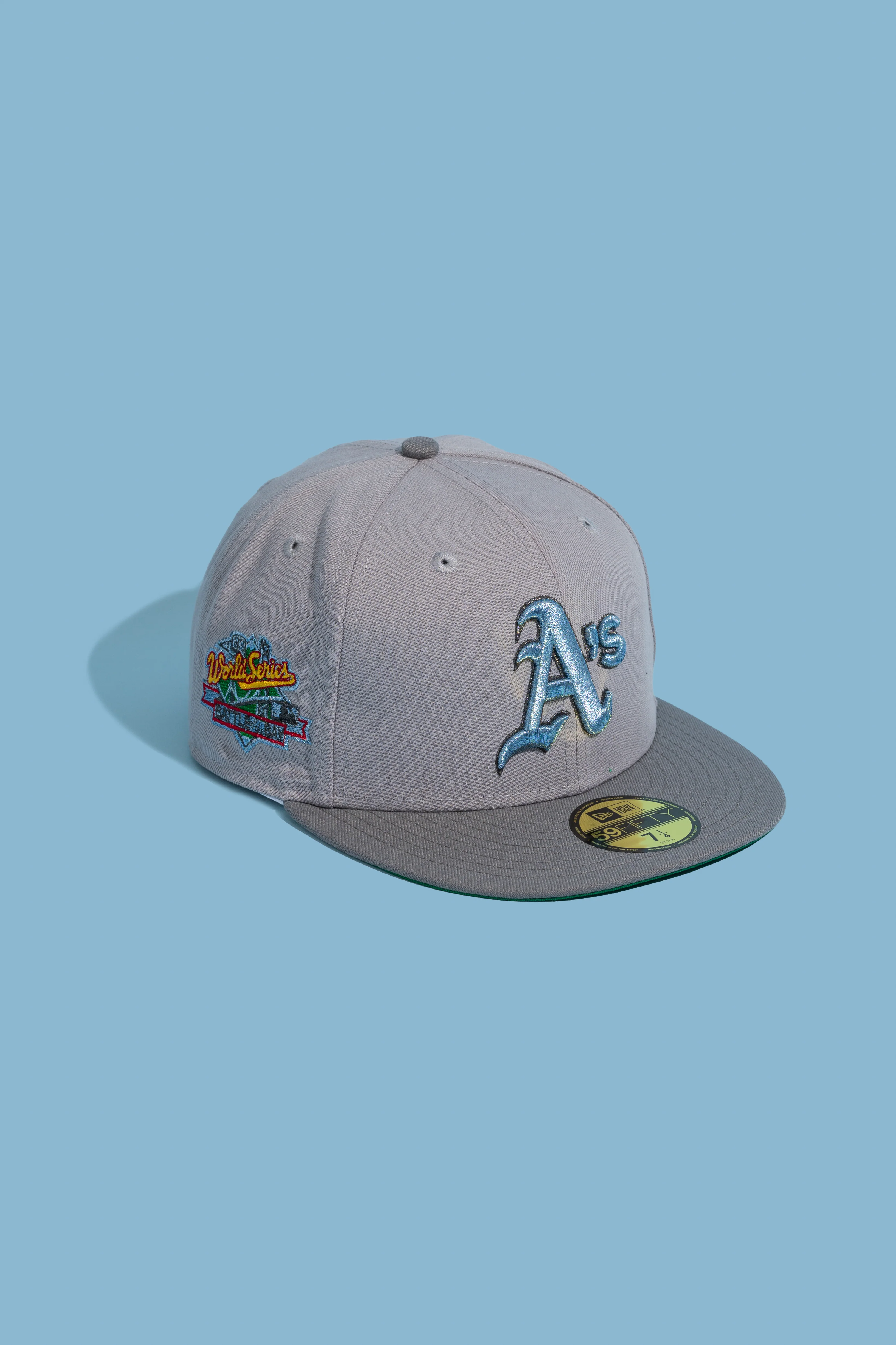 NEW ERA “BAY BRIDGE” OAKLAND A'S FITTED HAT (GREY/STORM GREY)