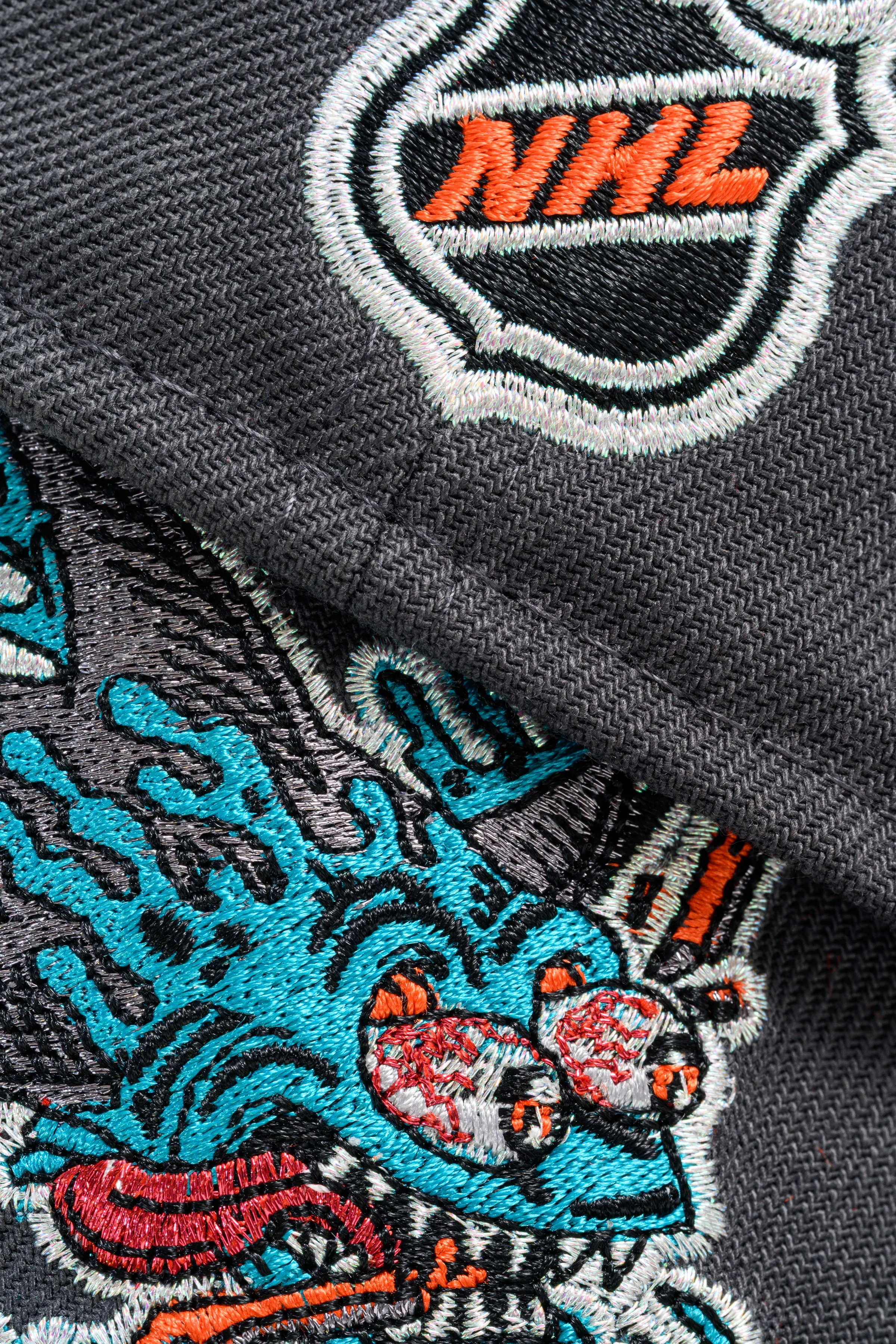 NEW ERA "BAY WATERS” SAN JOSE SHARKS FITTED HAT (DARK GRAPHITE/ORANGE) - Image 11
