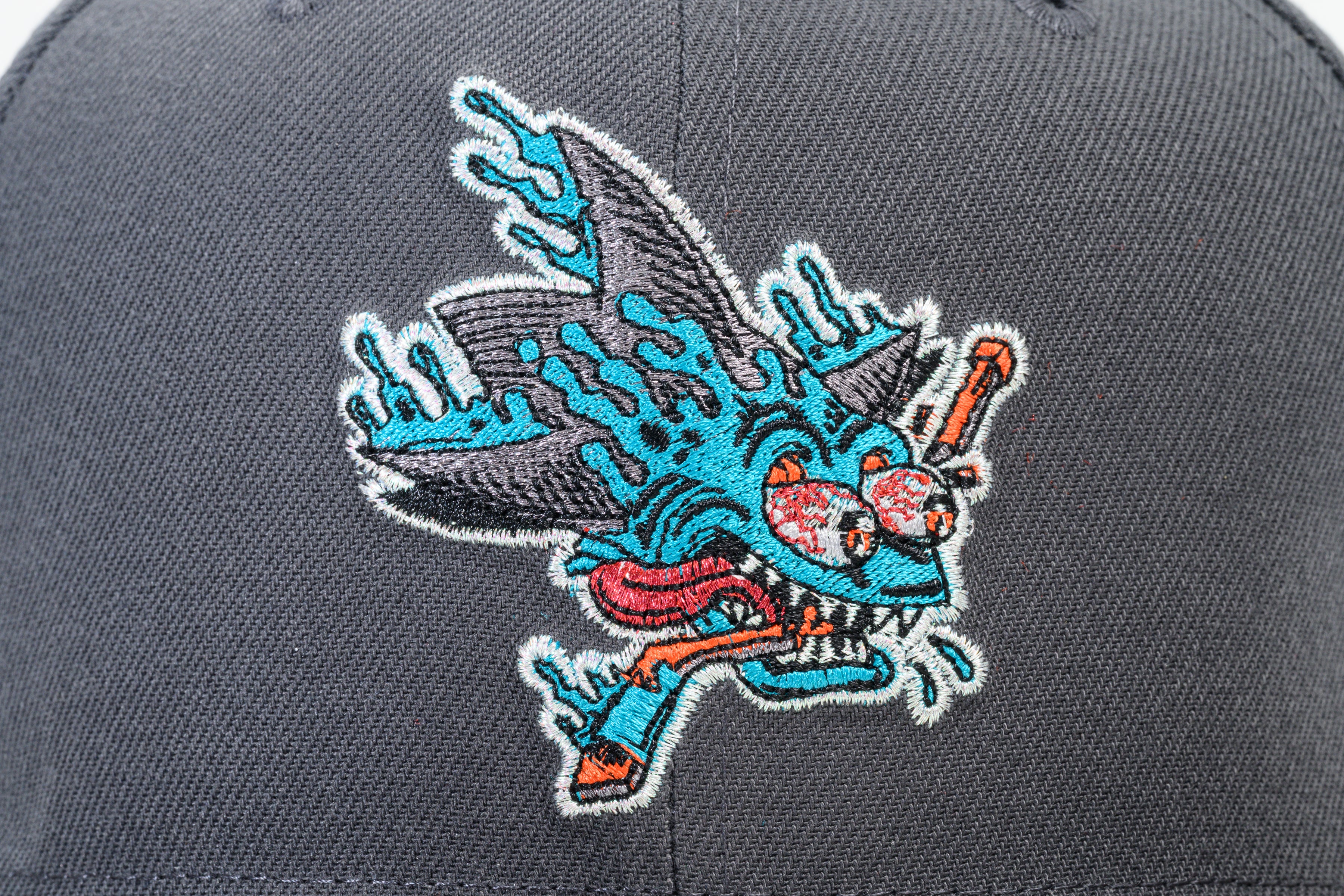 NEW ERA "BAY WATERS” SAN JOSE SHARKS FITTED HAT (DARK GRAPHITE/ORANGE) - Image 7