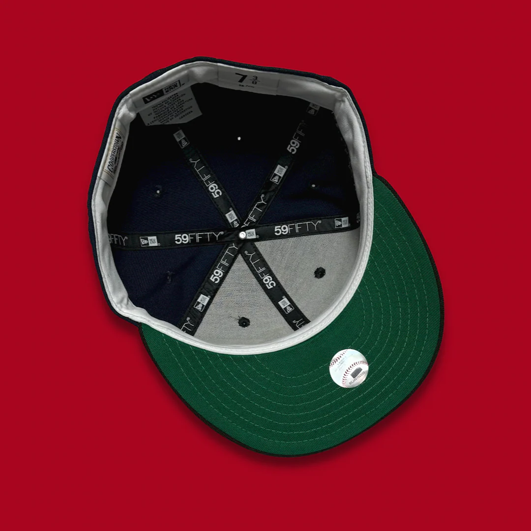 NEW ERA “BEAST 2.0" OAKLAND A'S FITTED HAT (NAVY/BROWN) - Image 4