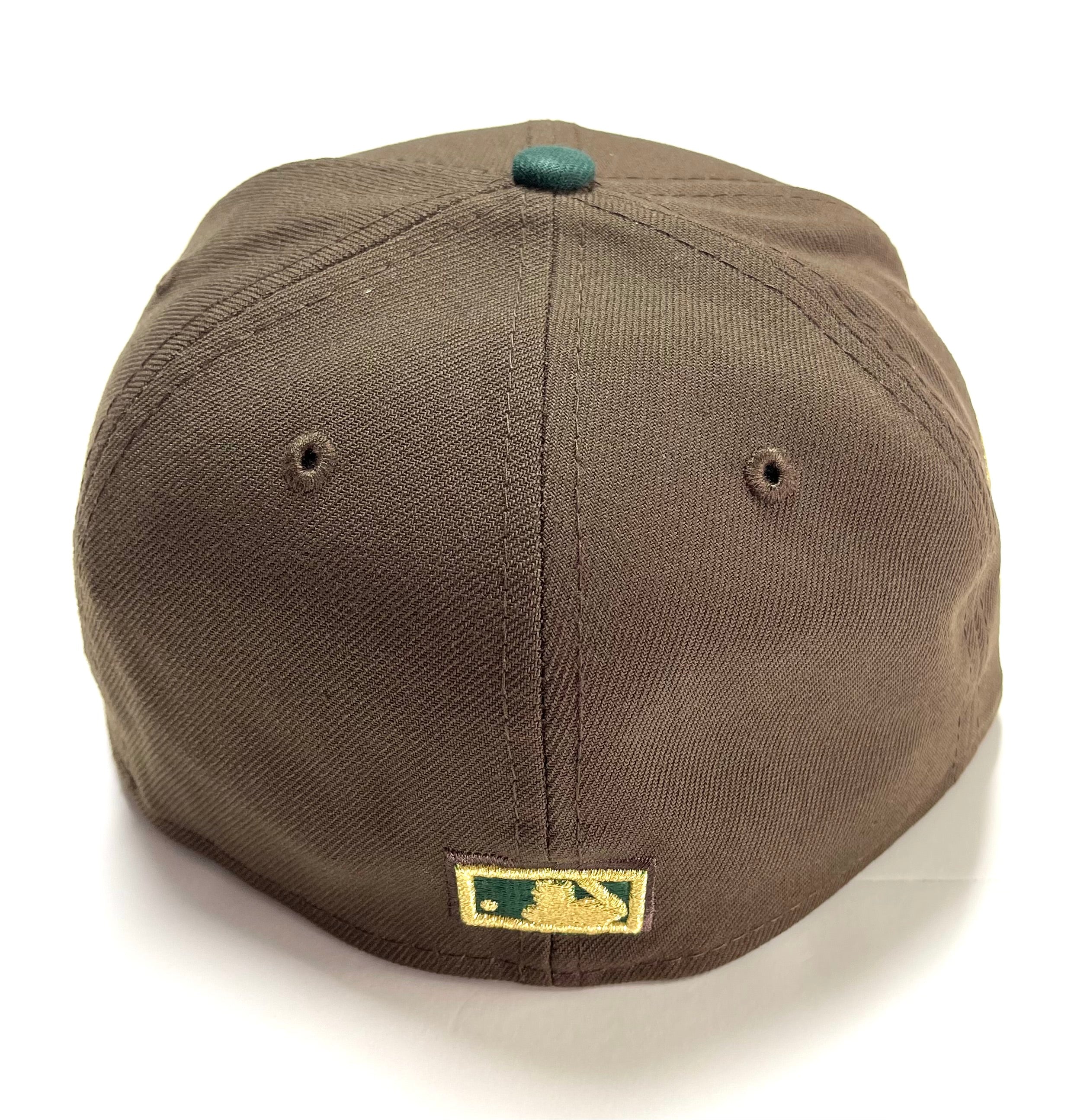 NEW ERA "BEEF & BROCCOLLI" OAKLAND A'S FITTED HAT (WALNUT/DARK GREEN) - Image 5