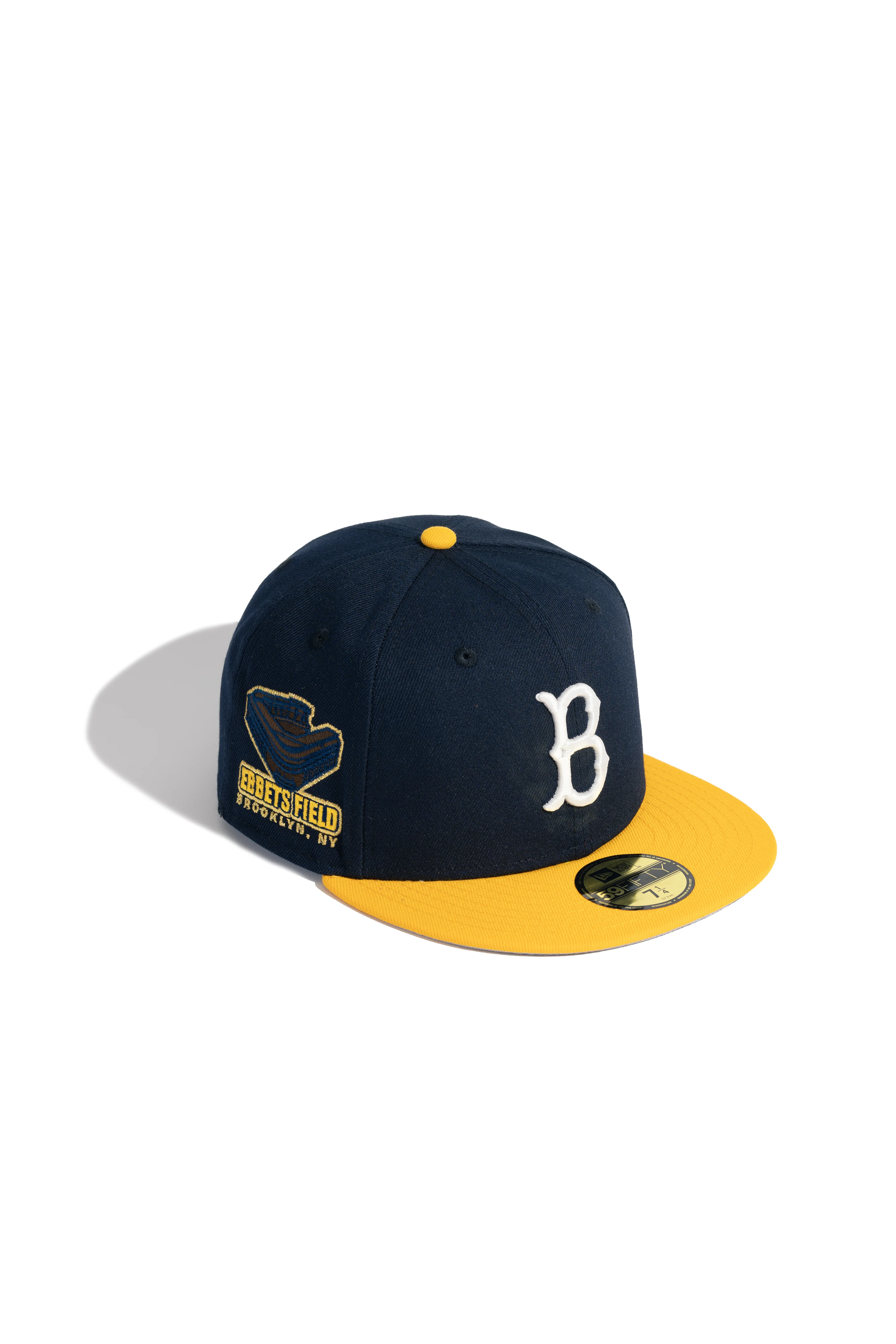 NEW ERA “BERKELEY" BROOKLYN DODGERS FITTED HAT (NAVY/GOLD)
