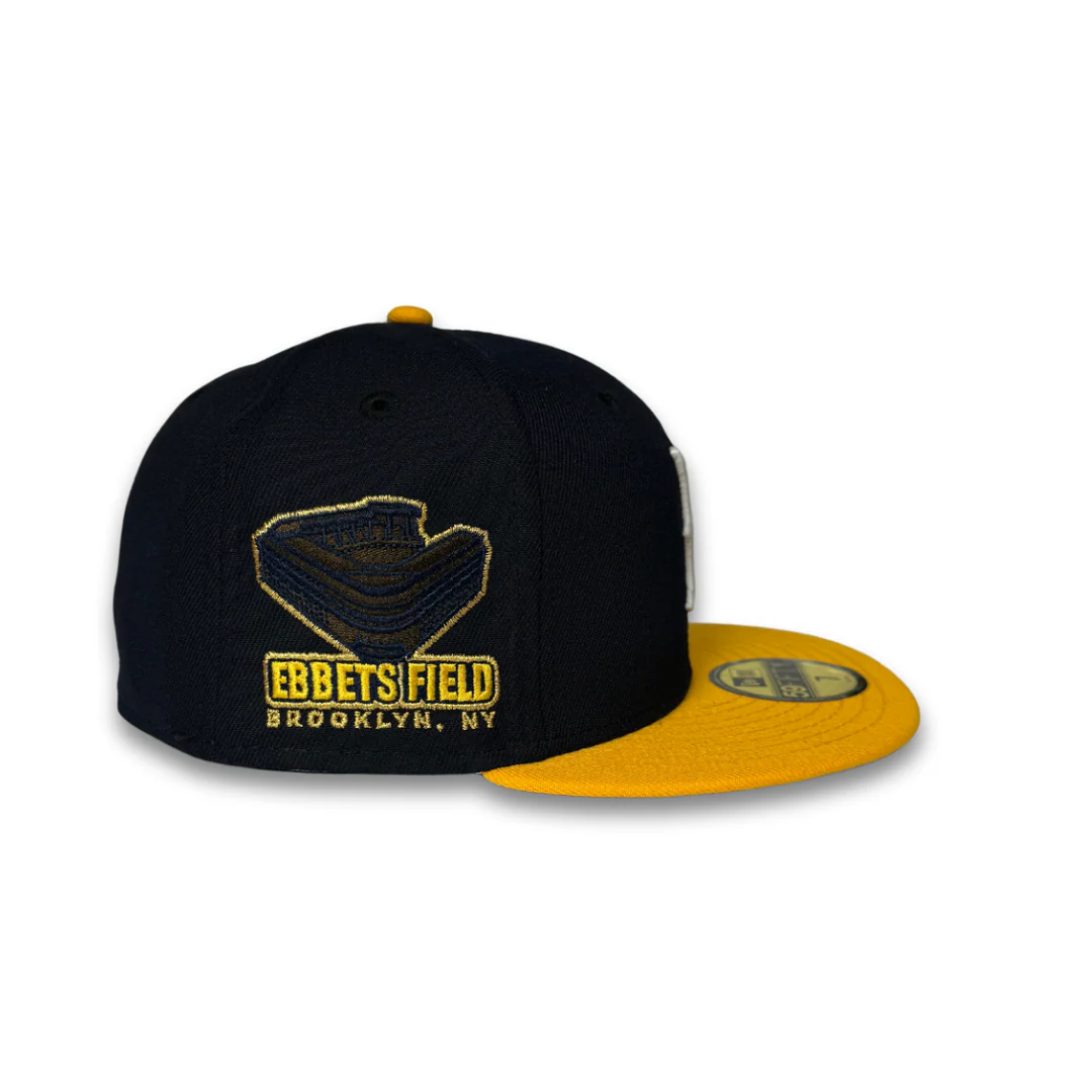 NEW ERA “BERKELEY" BROOKLYN DODGERS FITTED HAT (NAVY/GOLD) - Image 2