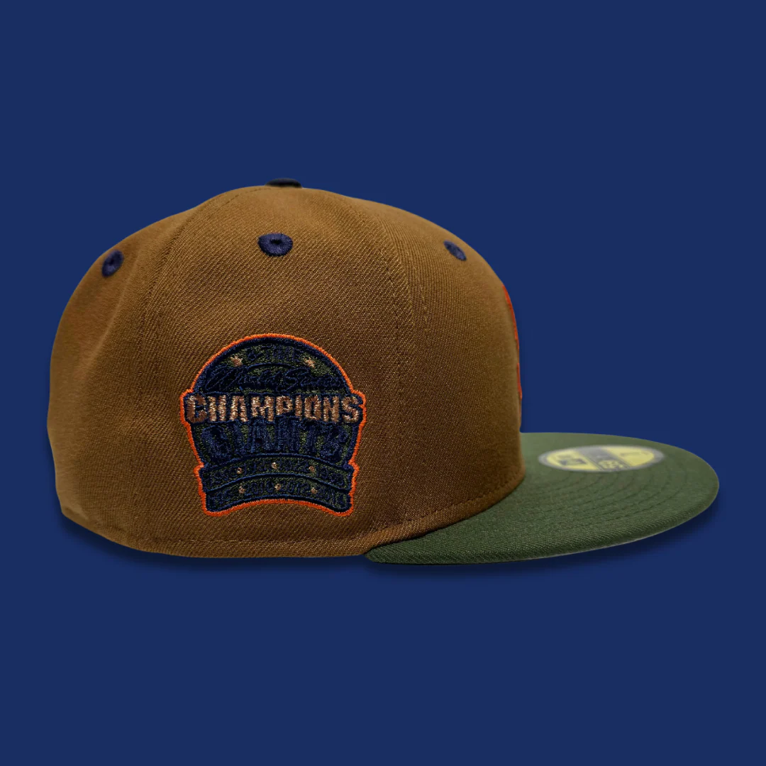 NEW ERA “BLOCK HEAD" SF GIANTS FITTED HAT (WALNUT/OLIVE GREEN) - Image 3