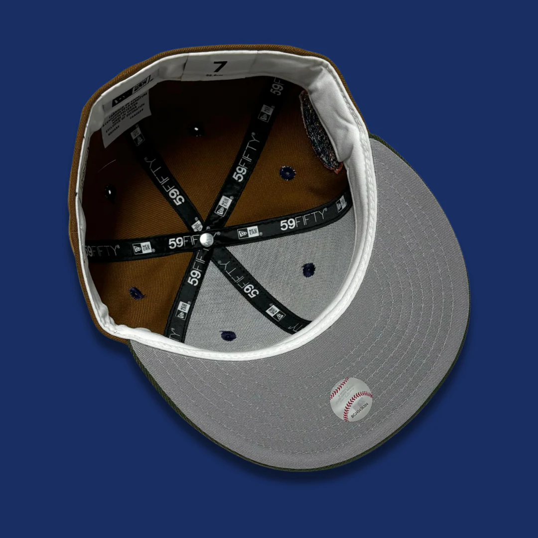 NEW ERA “BLOCK HEAD" SF GIANTS FITTED HAT (WALNUT/OLIVE GREEN) - Image 4