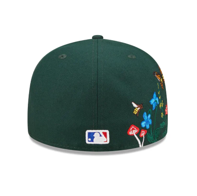 NEW ERA “BLOOMING” OAKLAND A’S FITTED HAT (DARK GREEN) (SIZE 7 & 7 1/4) - Image 6