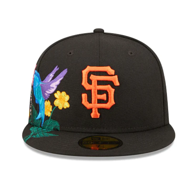 NEW ERA “BLOOMING” SF GIANTS FITTED HAT (BLACK) (SIZE 8)