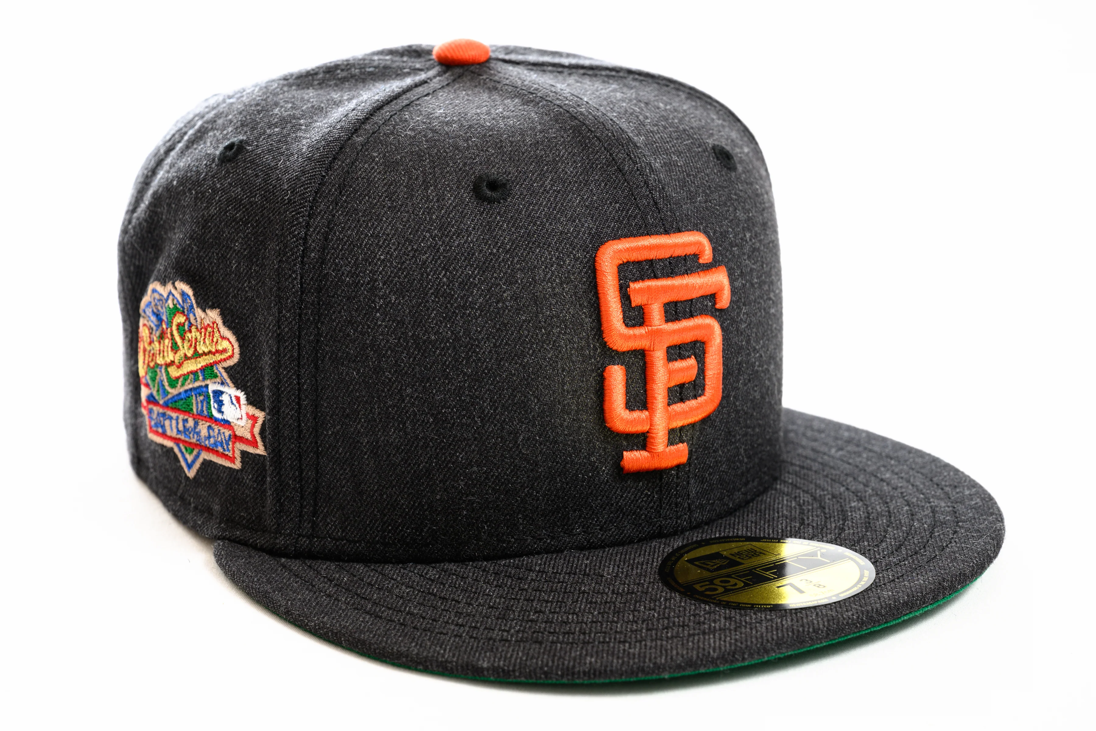 NEW ERA "BROADWAY BULLY" SAN FRANCISCO GIANTS FITTED HAT (HEATHER BLACK/ORANGE)h