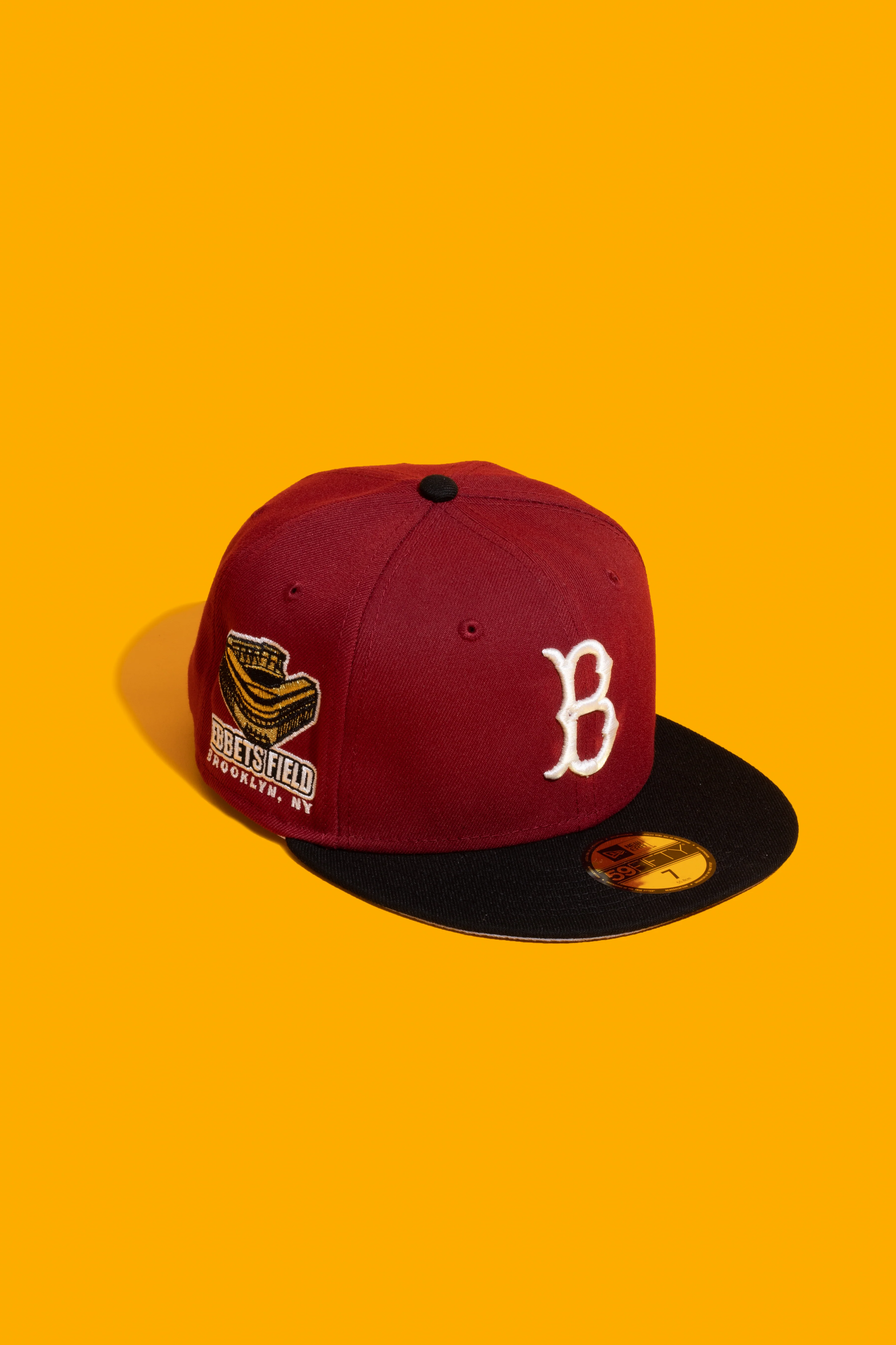 NEW ERA "BUNZ" BROOKLYN DODGERS FITTED HAT (BRICK RED/BLACK)