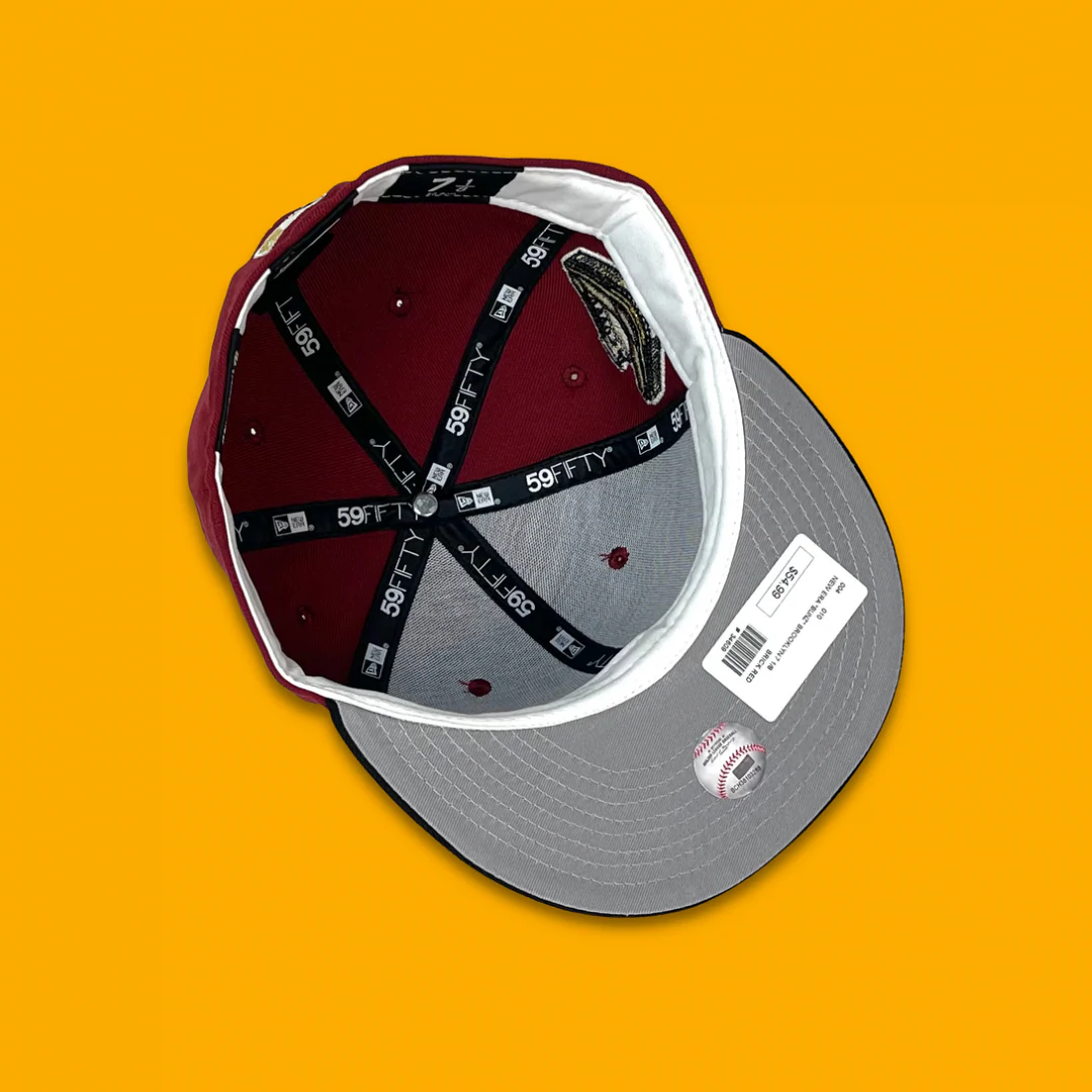 NEW ERA "BUNZ" BROOKLYN DODGERS FITTED HAT (BRICK RED/BLACK) - Image 2