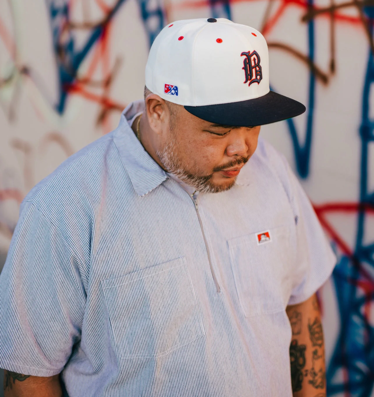 NEW ERA "B'Z WAX 2.0" BIRMINGHAM BARONS FITTED HAT (CHROME WHITE/NAVY) - Image 3