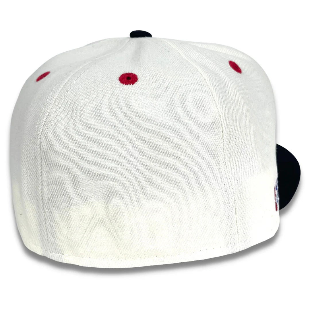 NEW ERA "B'Z WAX 2.0" BIRMINGHAM BARONS FITTED HAT (CHROME WHITE/NAVY) - Image 6