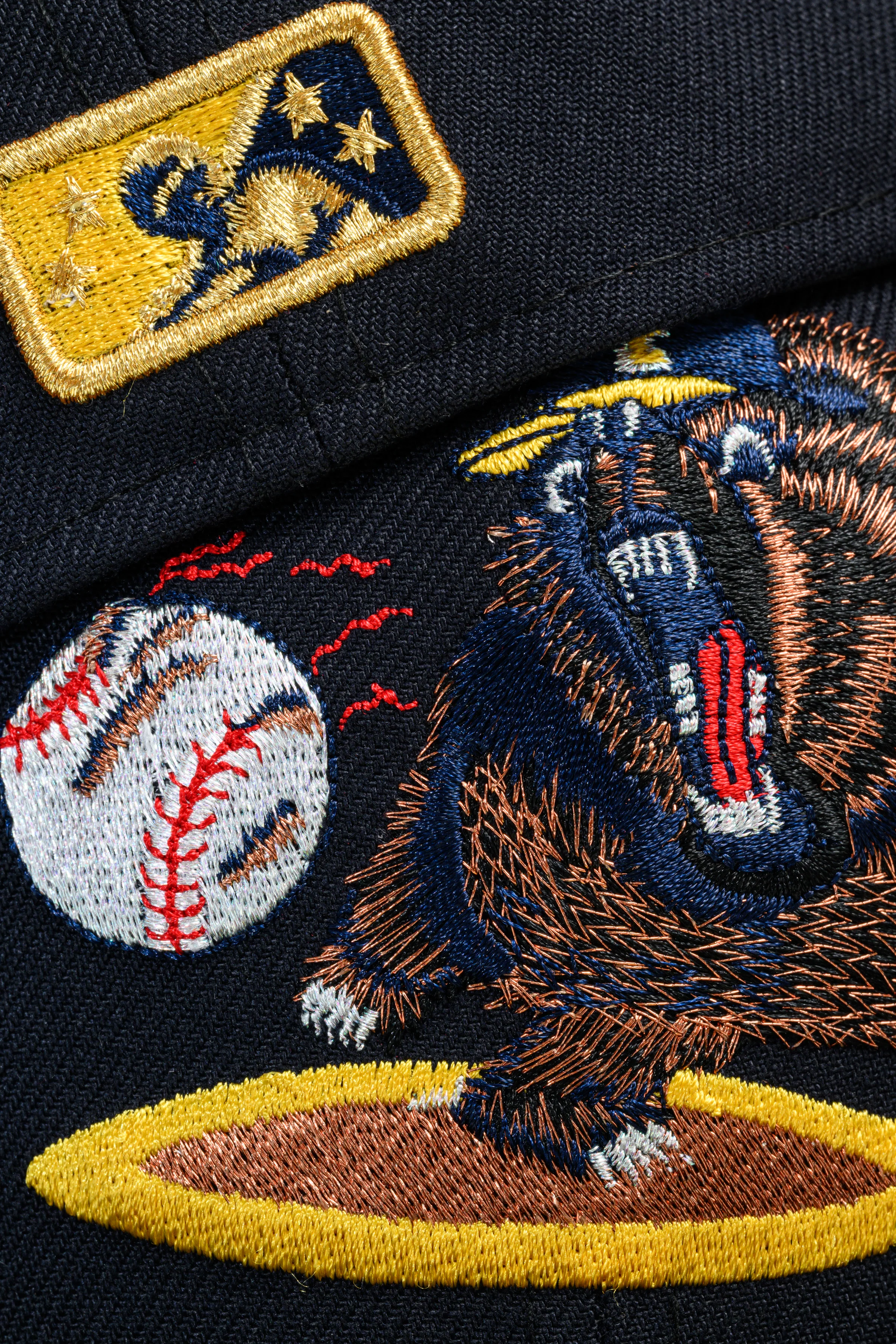 NEW ERA "CALI BEAR” FRESNO GRIZZLIES  FITTED HAT (NAVY/A GOLD) - Image 6