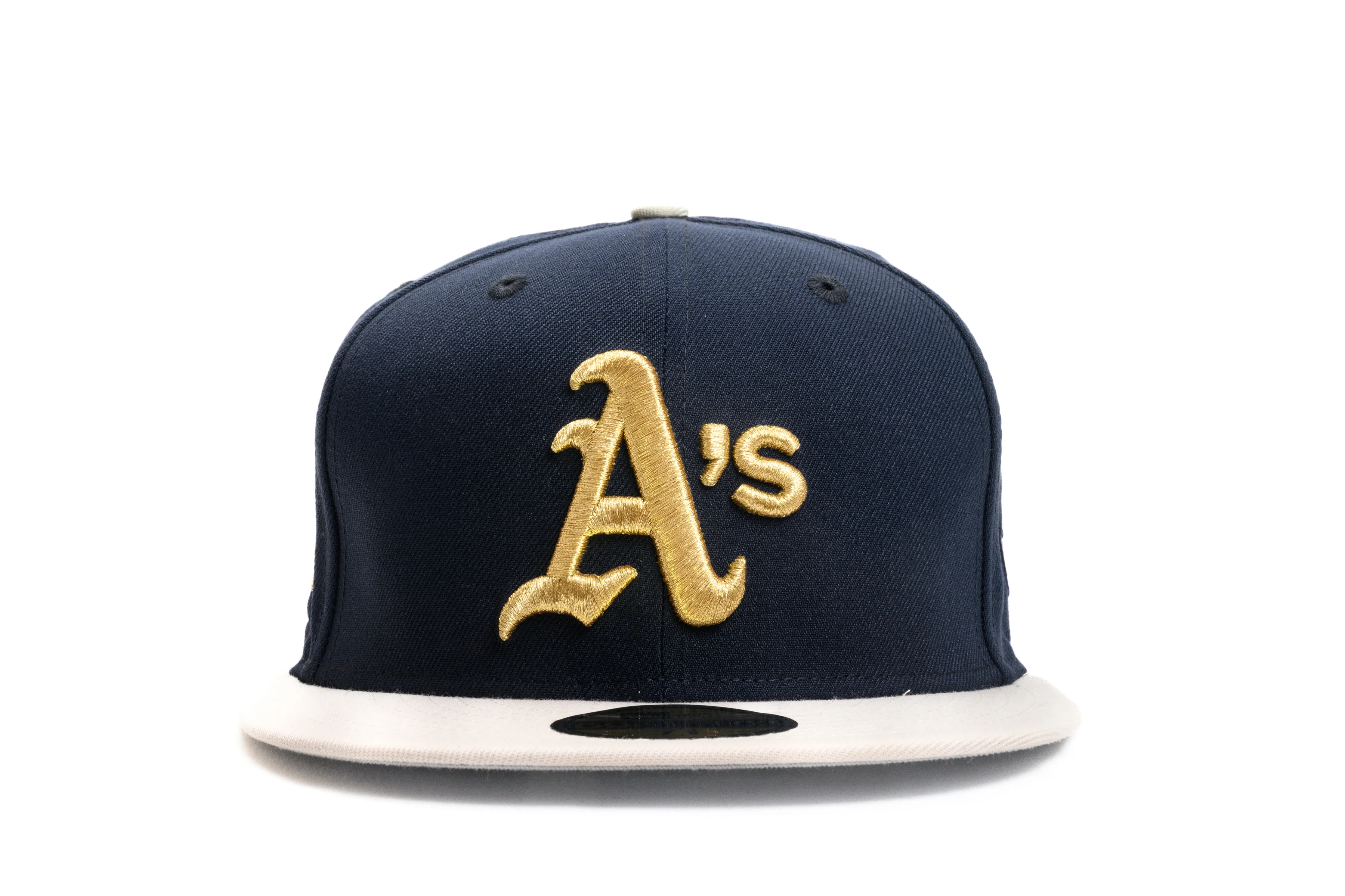 NEW ERA "CAMPANILE" OAKLAND ATHLETICS FITTED HAT (OCEANSIDE BLUE/STONE) - Image 5
