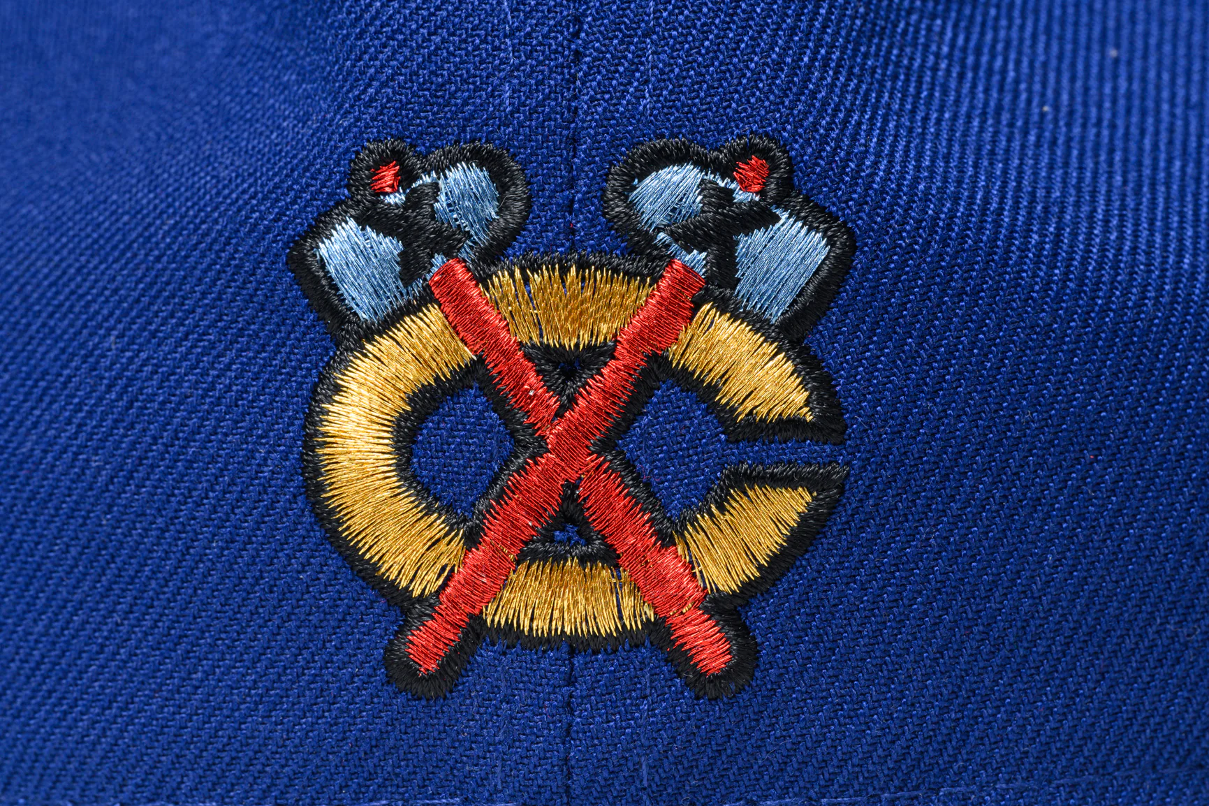 NEW ERA "LAPU LAPU" CHICAGO BLACKHAWKS FITTED HAT (DARK ROYAL/ RED) - Image 3