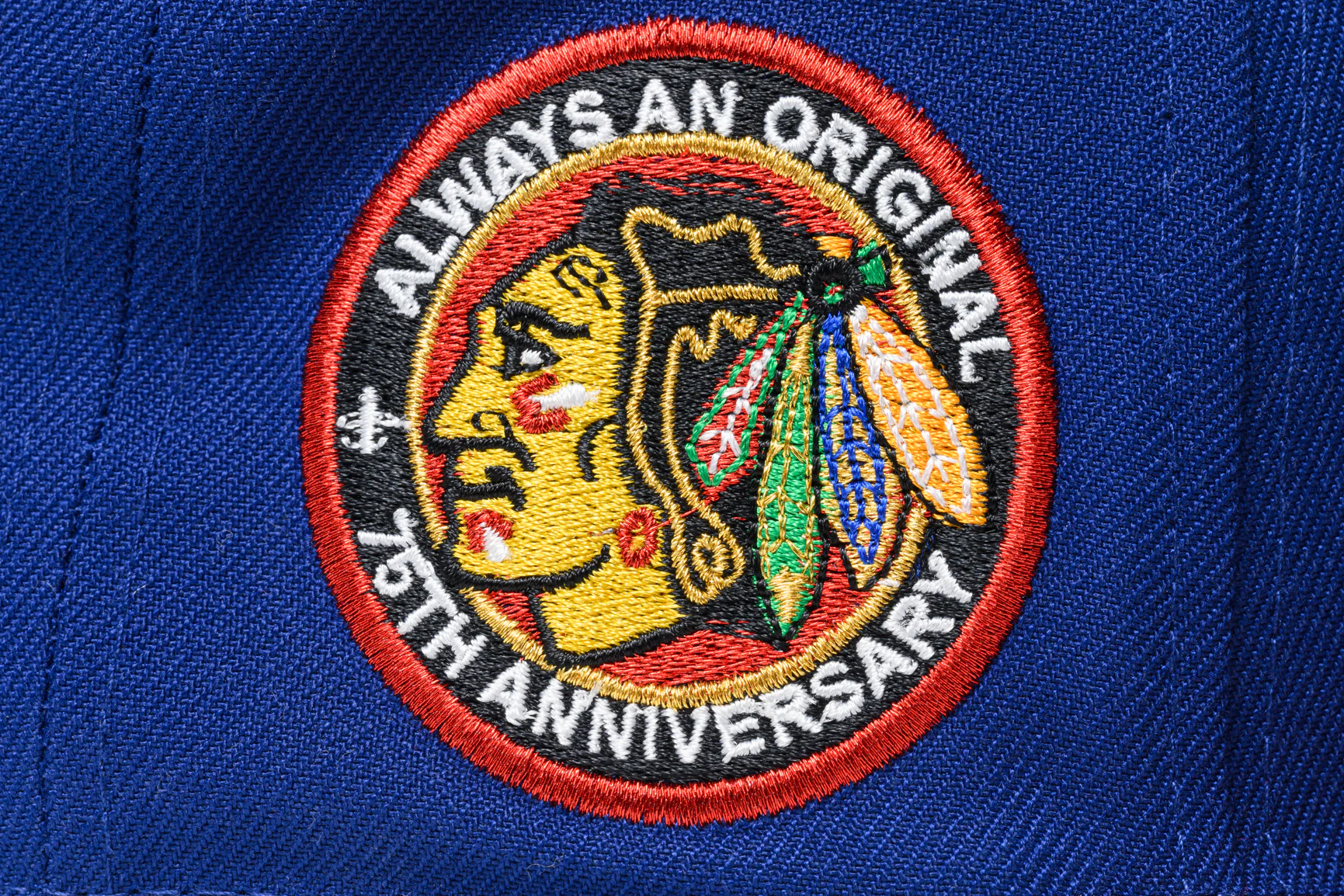 NEW ERA "LAPU LAPU" CHICAGO BLACKHAWKS FITTED HAT (DARK ROYAL/ RED) - Image 5