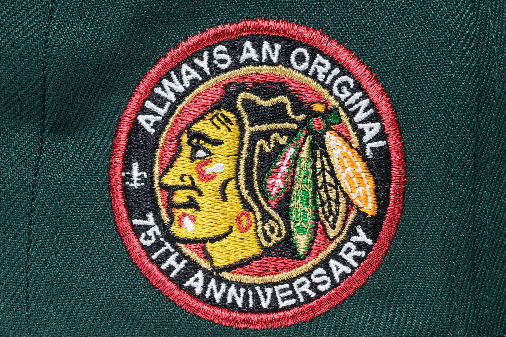 NEW ERA "CHILL FAM" CHICAGO BLACKHAWKS FITTED HAT (DARK GREEN/BLACK) - Image 5