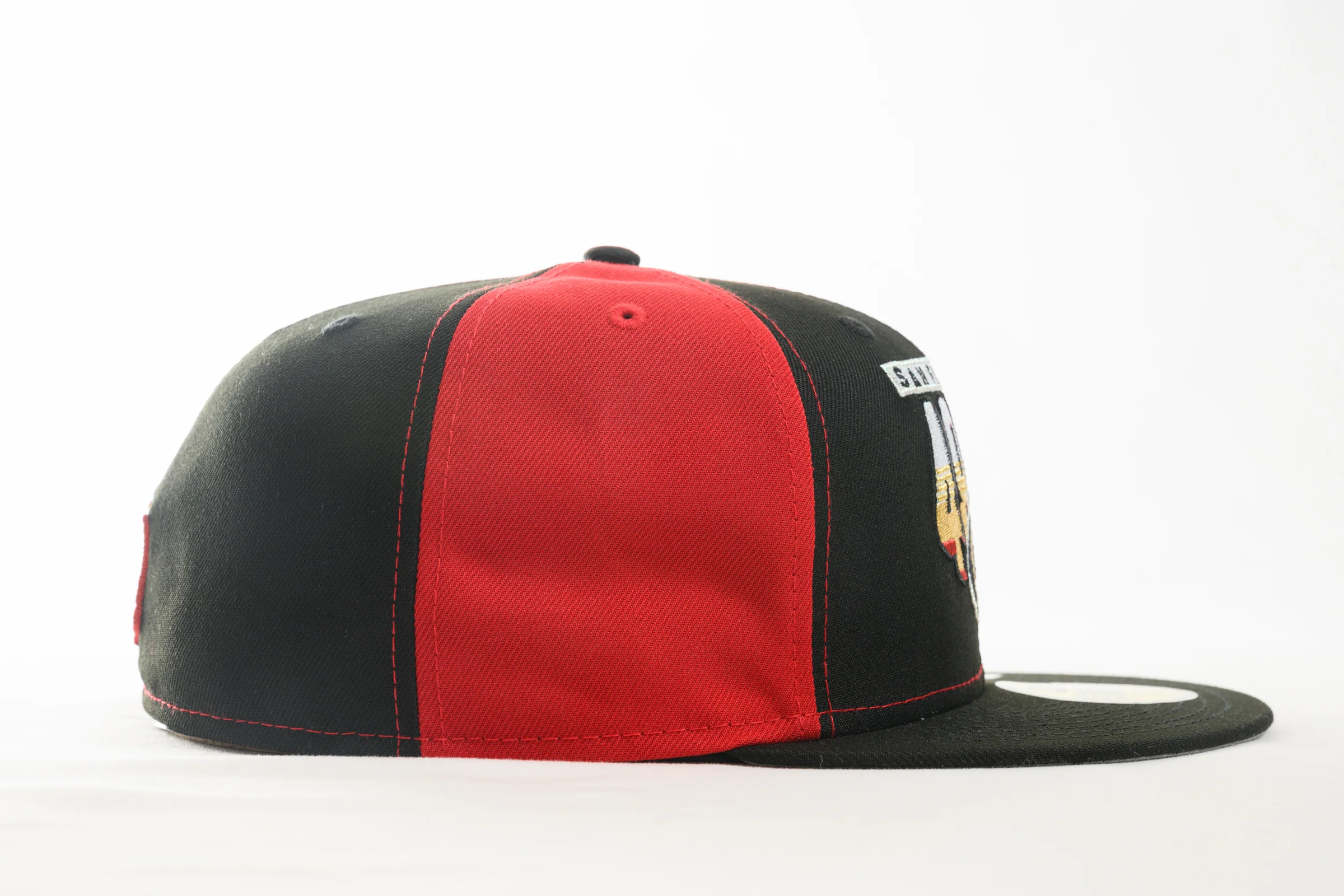 NEW ERA "COLOR BLOCK" SAN FRANCISCO 49ERS FITTED HAT (BLACK/RED) - Image 5