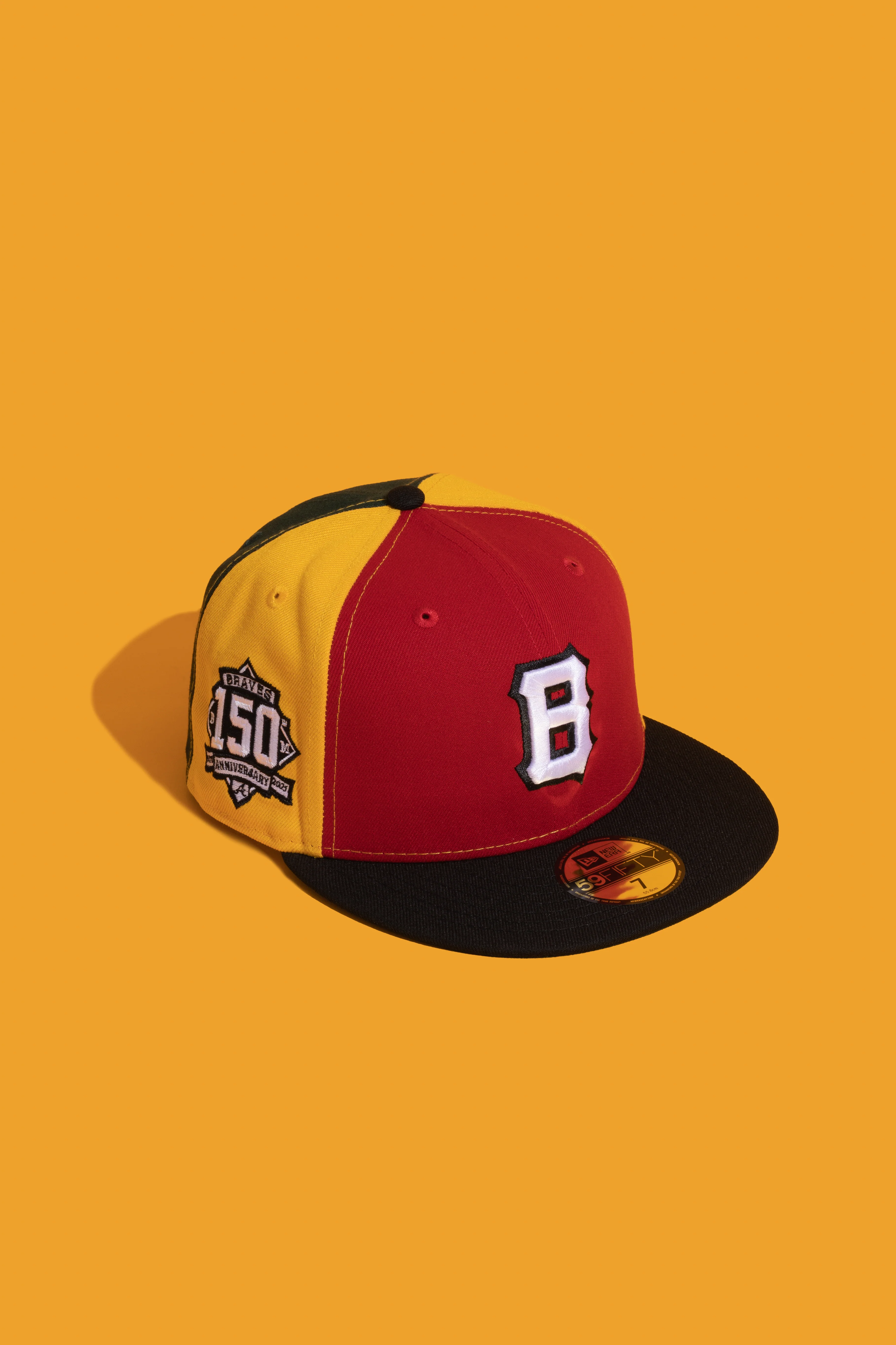 NEW ERA "CORNER POCKET" BOSTON BEES FITTED HAT (RED/YELLOW/GREEN)