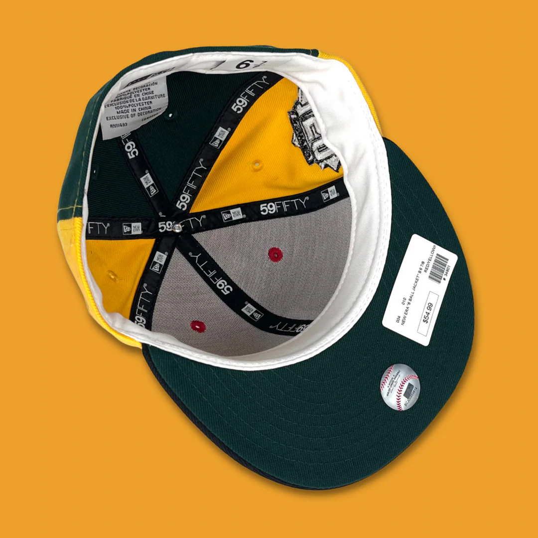 NEW ERA "CORNER POCKET" BOSTON BEES FITTED HAT (RED/YELLOW/GREEN) - Image 4