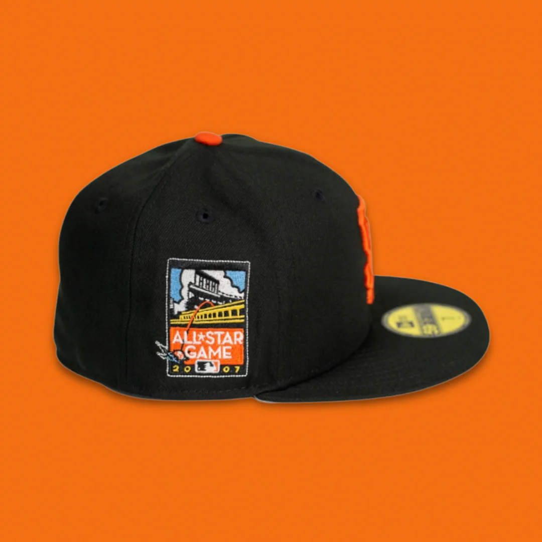 NEW ERA "DAILY DRIVER" SAN FRANCISCO GIANTS FITTED HAT (BLACK/ORANGE) - Image 2