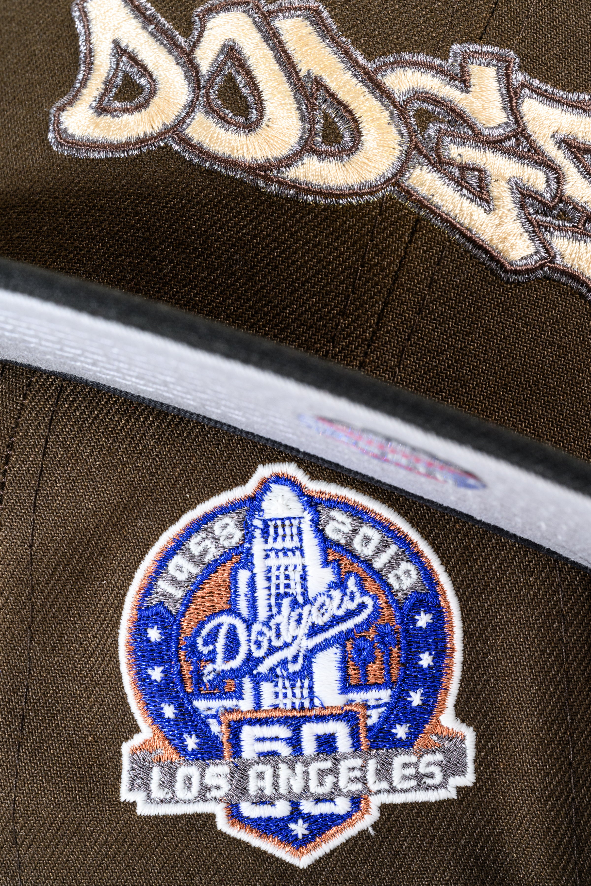 NEW ERA "DELIVER" LOS ANGELES DODGERS FITTED HAT (BURNT WOOD/BLACK/FADED BLUE) - Image 10