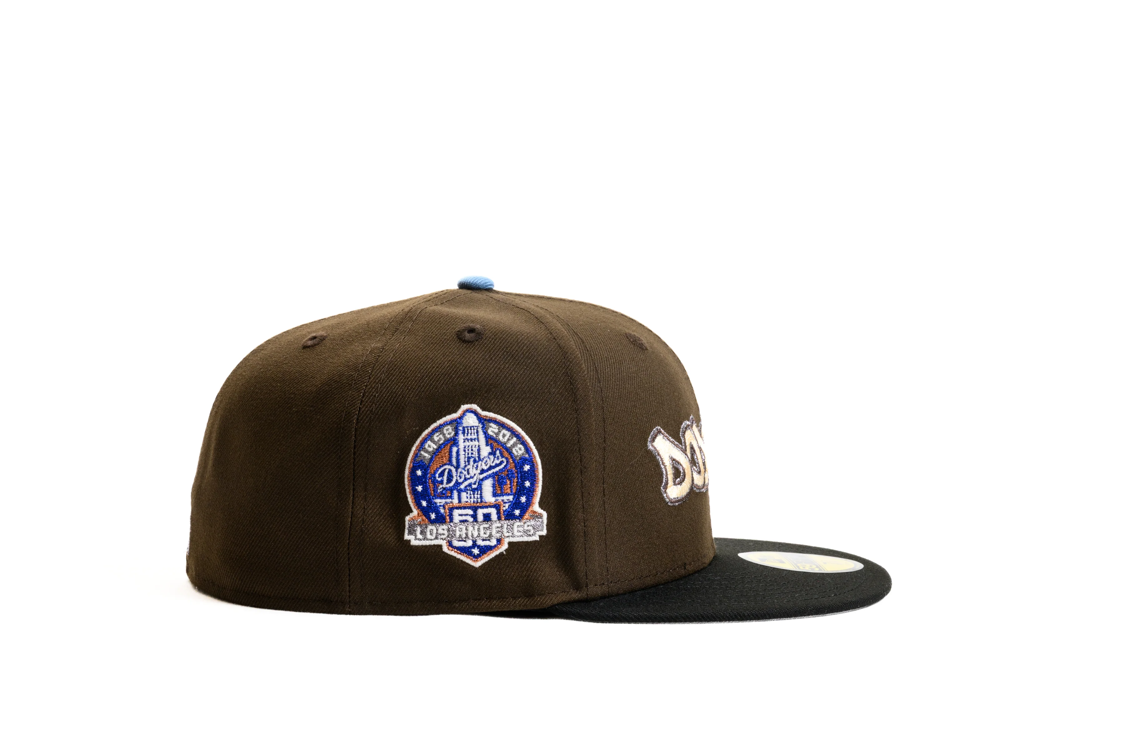 NEW ERA "DELIVER" LOS ANGELES DODGERS FITTED HAT (BURNT WOOD/BLACK/FADED BLUE) - Image 5