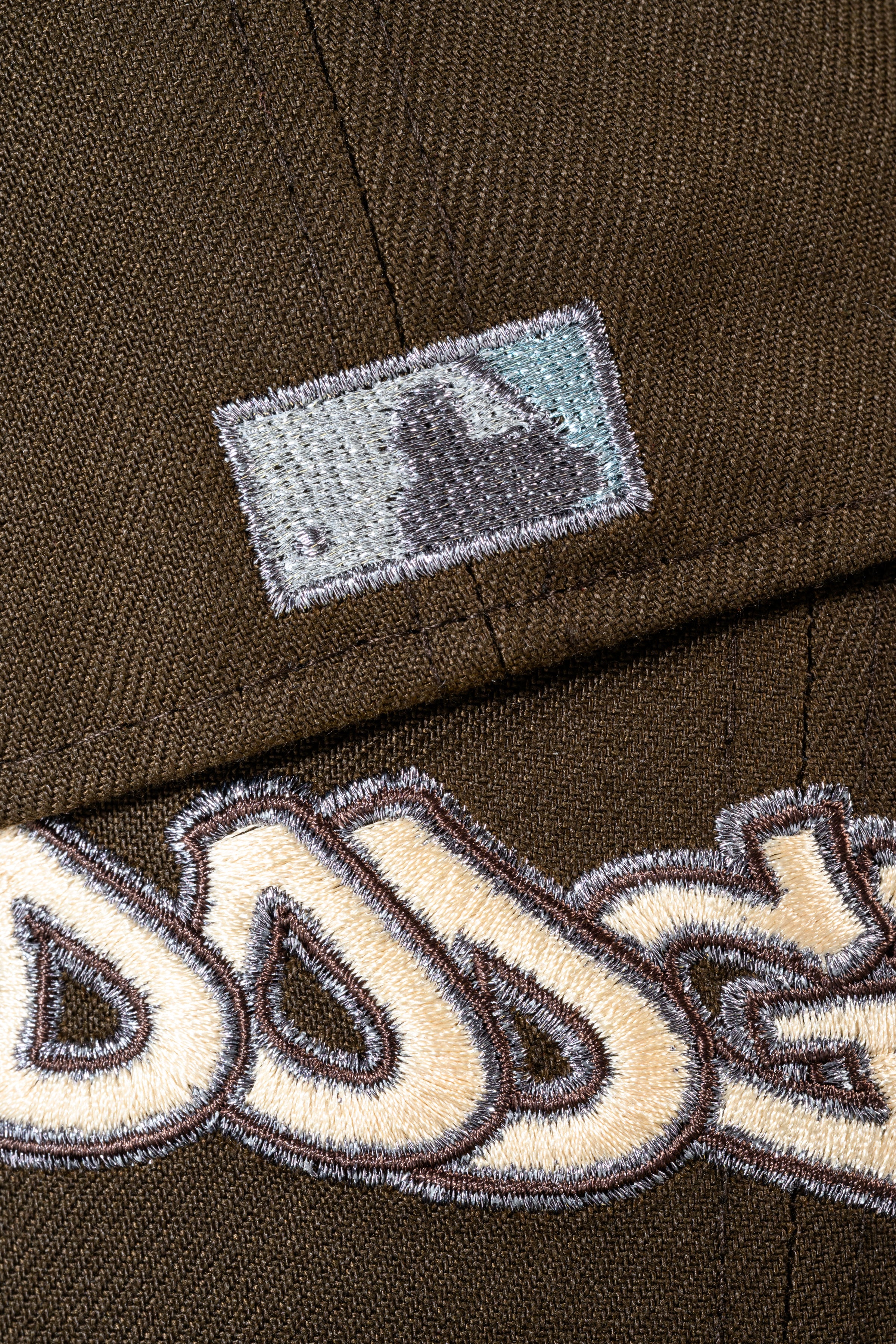 NEW ERA "DELIVER" LOS ANGELES DODGERS FITTED HAT (BURNT WOOD/BLACK/FADED BLUE) - Image 8