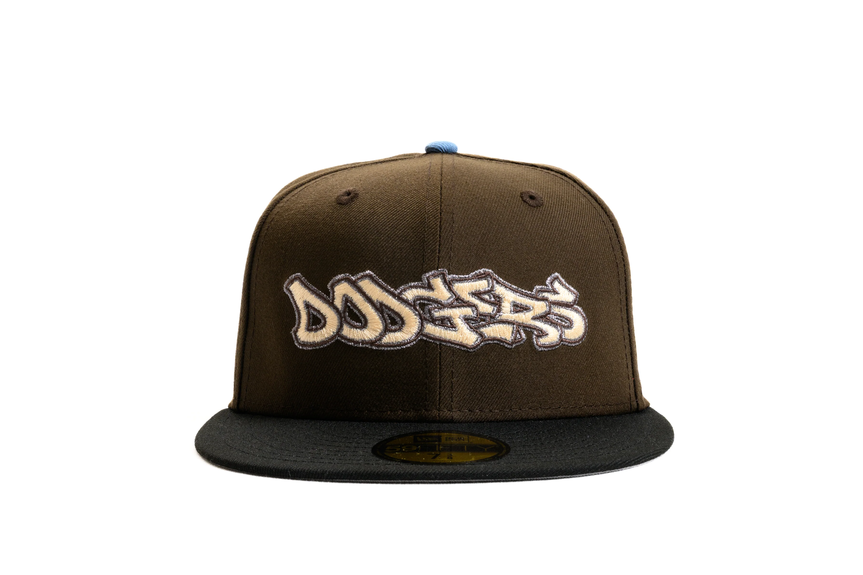 NEW ERA "DELIVER" LOS ANGELES DODGERS FITTED HAT (BURNT WOOD/BLACK/FADED BLUE) - Image 9