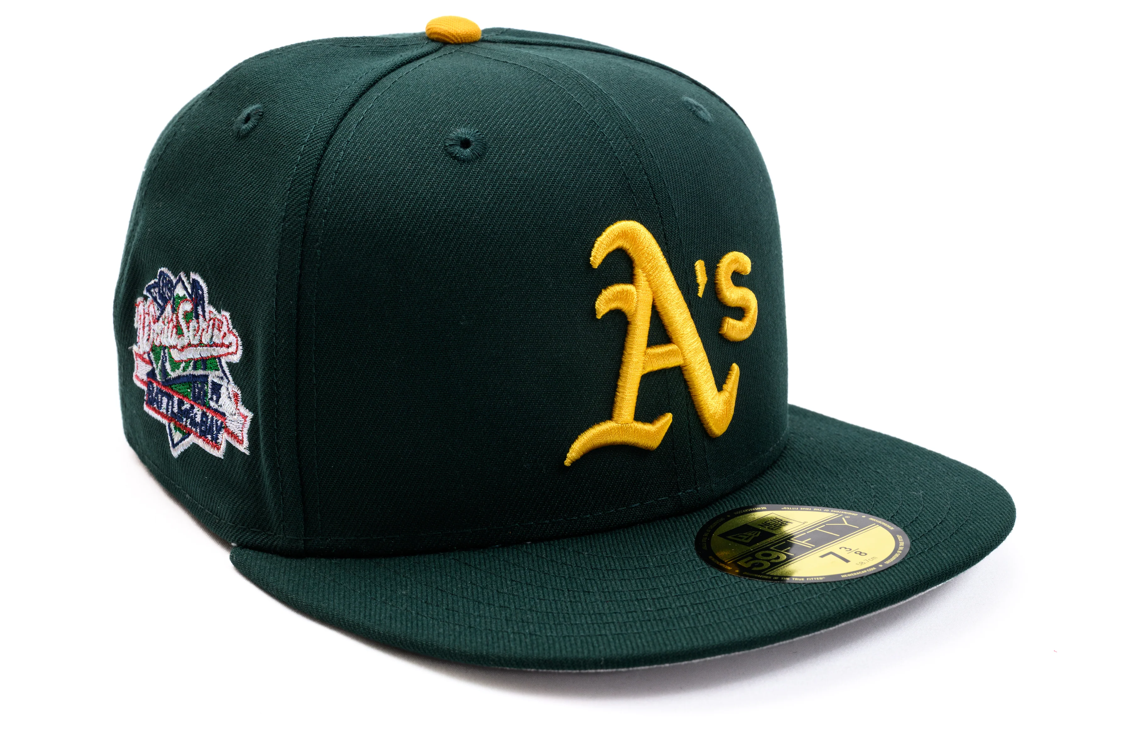 NEW ERA "DELUXE" OAKLAND A'S FITTED HAT (DARK GREEN)