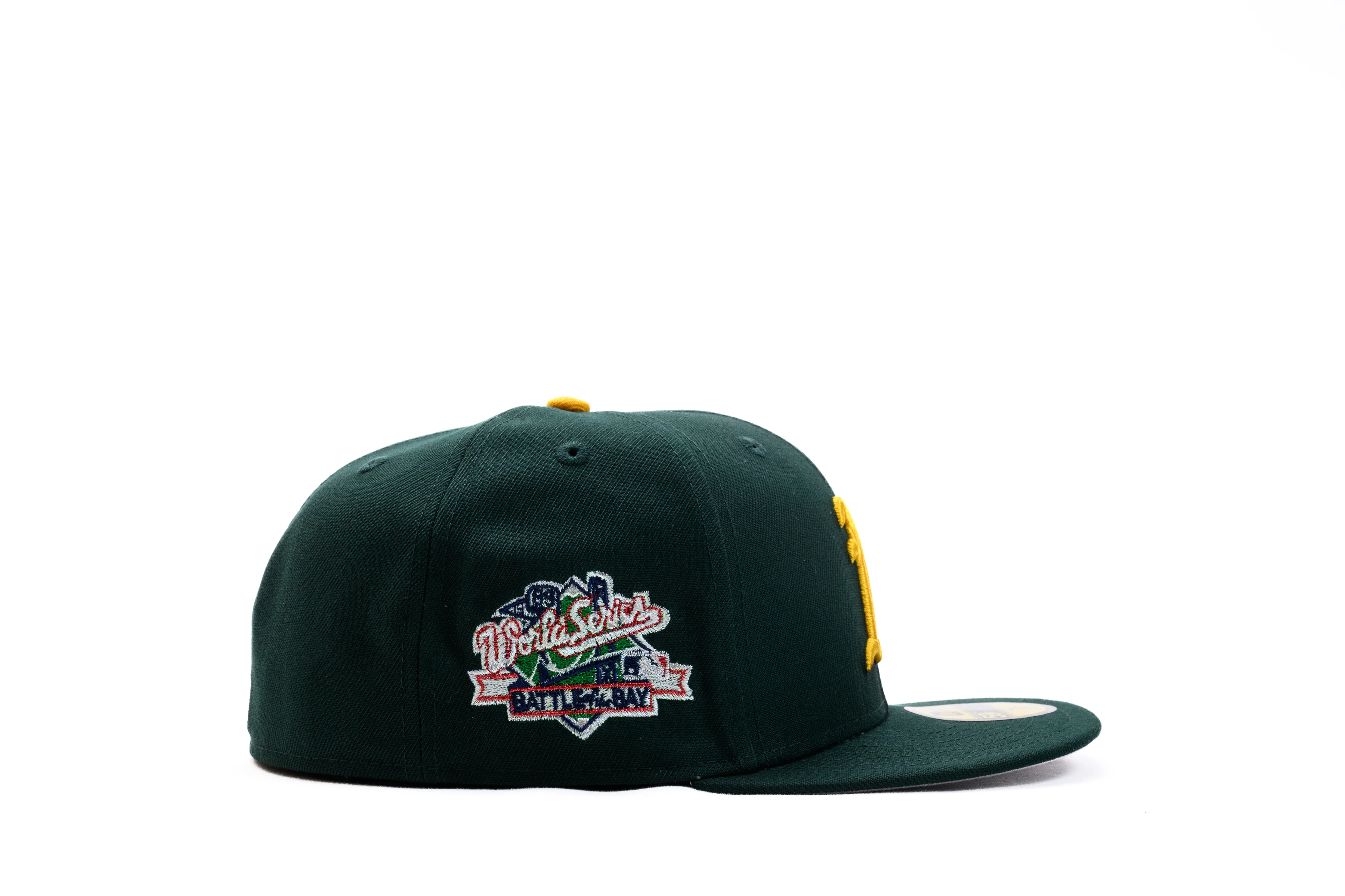 NEW ERA "DELUXE" OAKLAND A'S FITTED HAT (DARK GREEN) - Image 7
