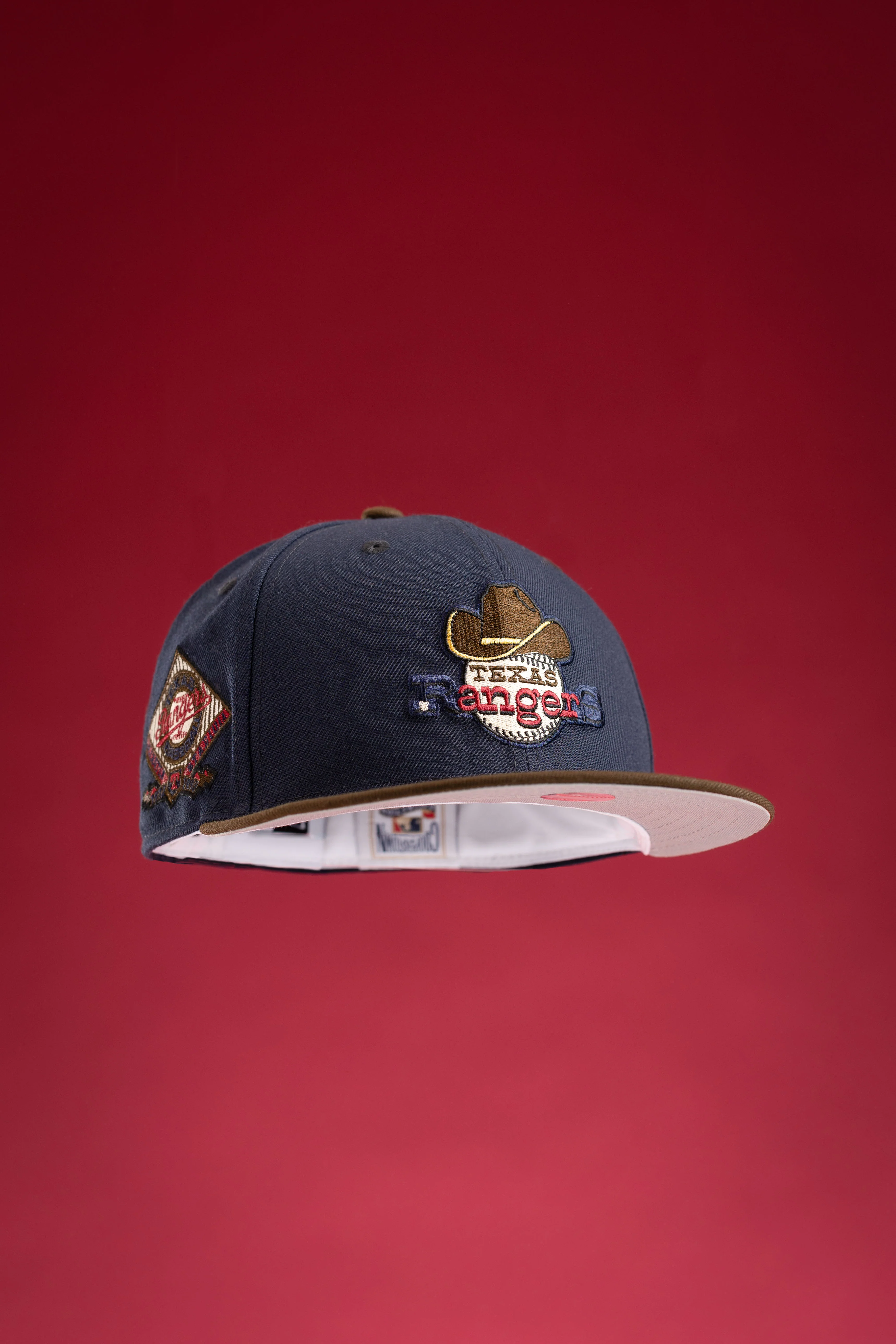 NEW ERA "DENIM & BOOTS" TEXAS RANGERS FITTED (NAVY/BROWN) (SIZE 7 3/4)
