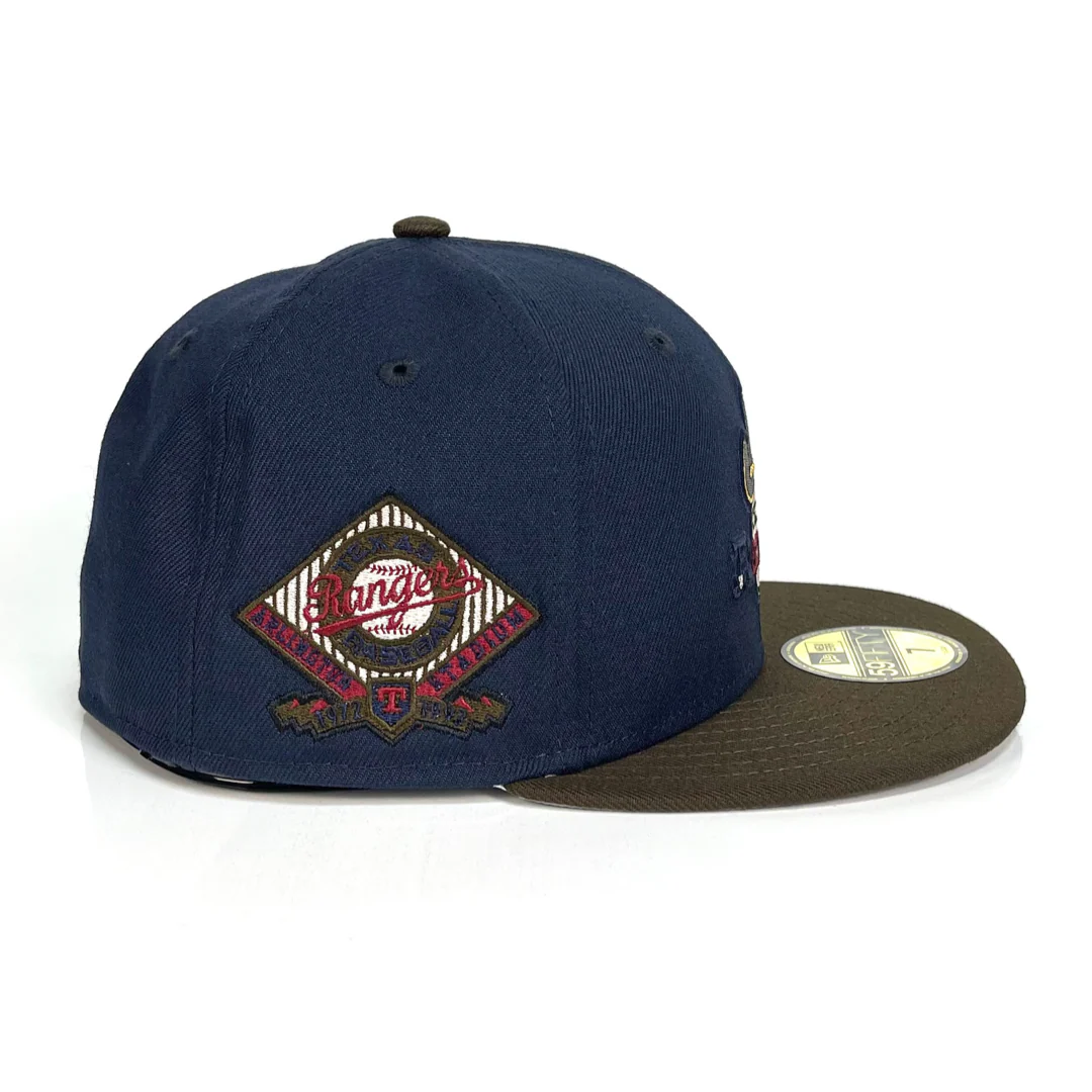 NEW ERA "DENIM & BOOTS" TEXAS RANGERS FITTED (NAVY/BROWN) (SIZE 7 3/4) - Image 3