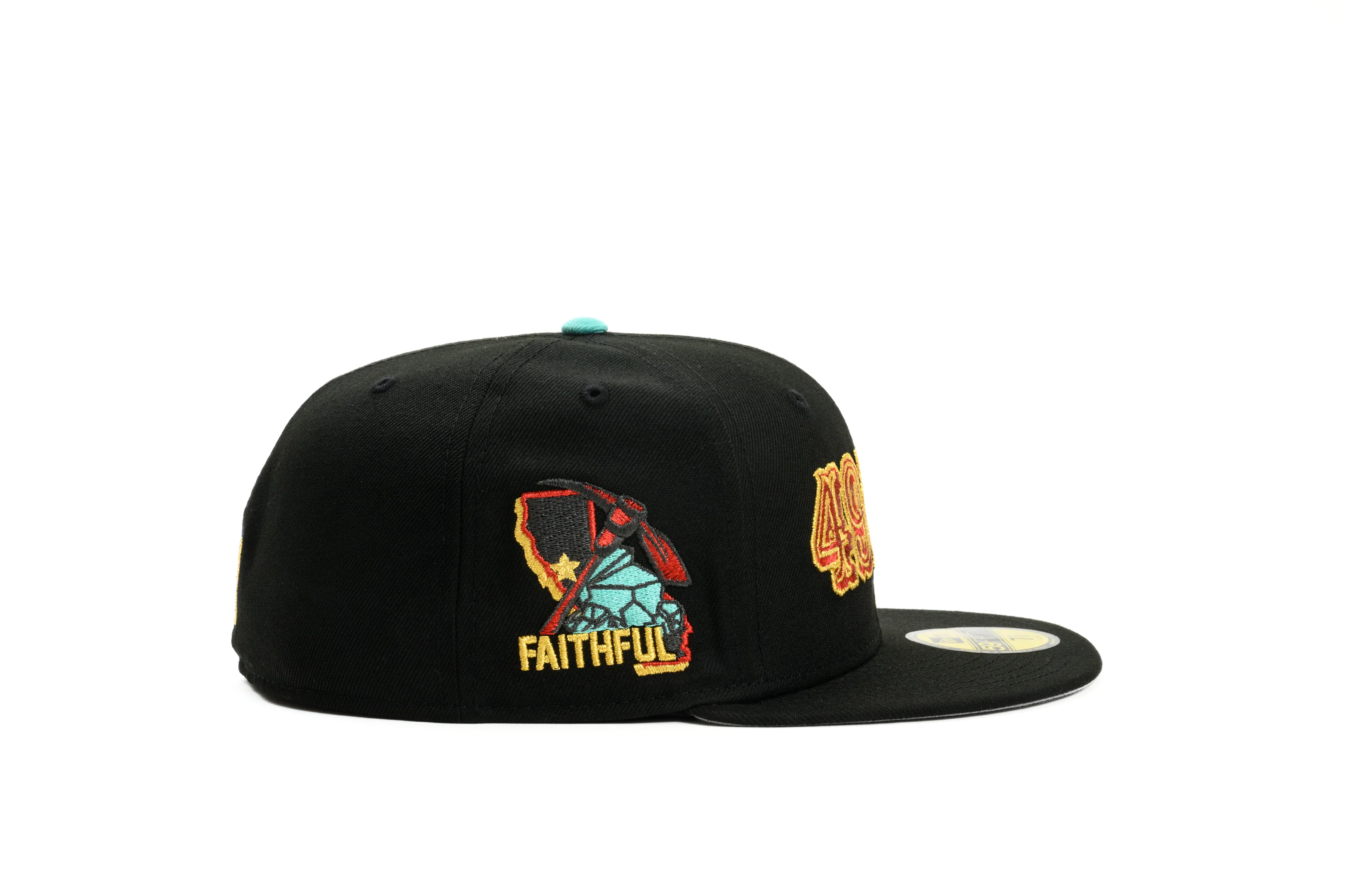 NEW ERA "DIAMOND LIFE” SAN FRANCISCO 49ERS FITTED HAT (BLACK/CLEAR MINT) - Image 14