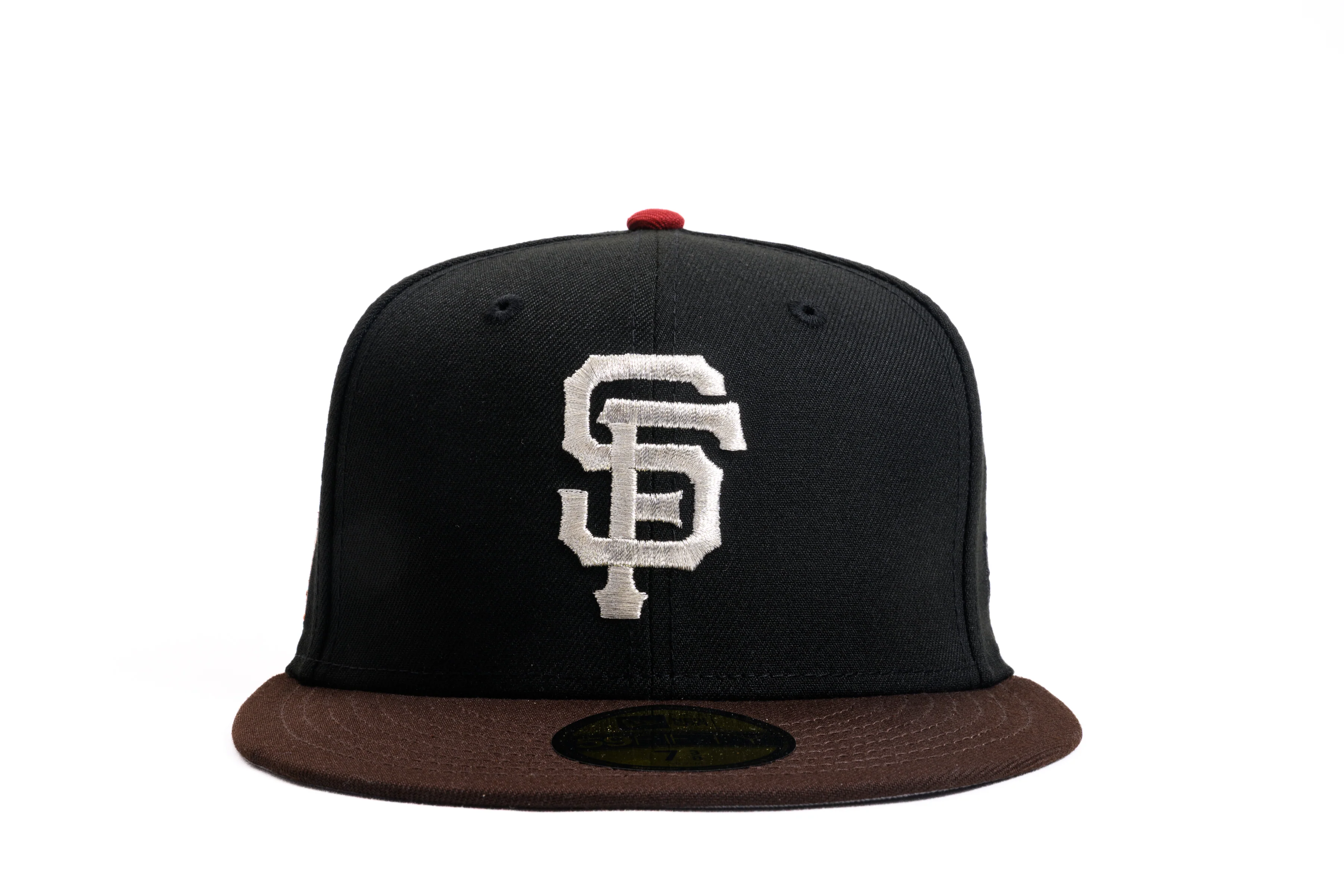 NEW ERA "DIRTY 2.0" SAN FRANCISCO GIANTS FITTED HAT (BLACK/BURNT WOOD/BRICK RED) - Image 4