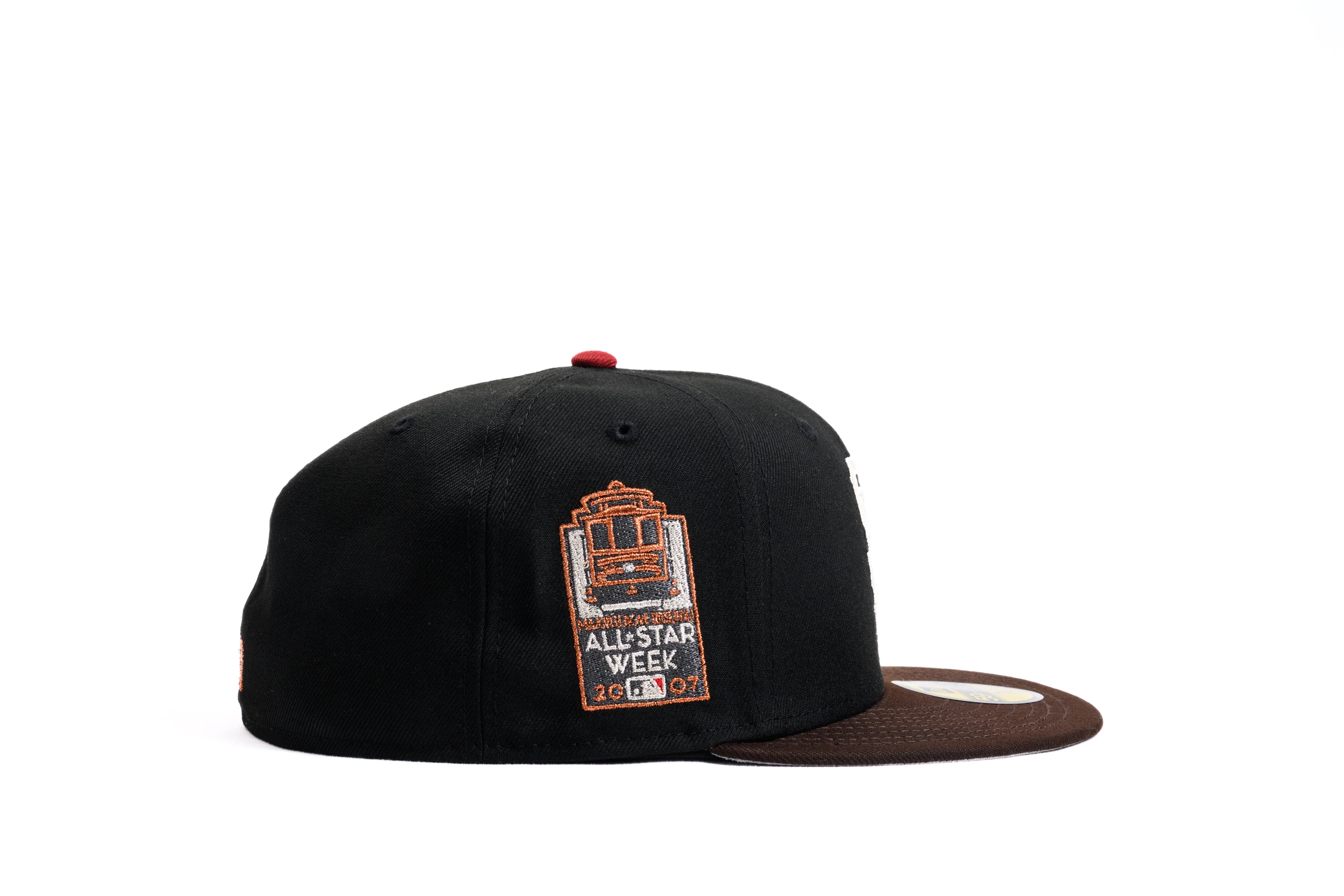 NEW ERA "DIRTY 2.0" SAN FRANCISCO GIANTS FITTED HAT (BLACK/BURNT WOOD/BRICK RED) - Image 5