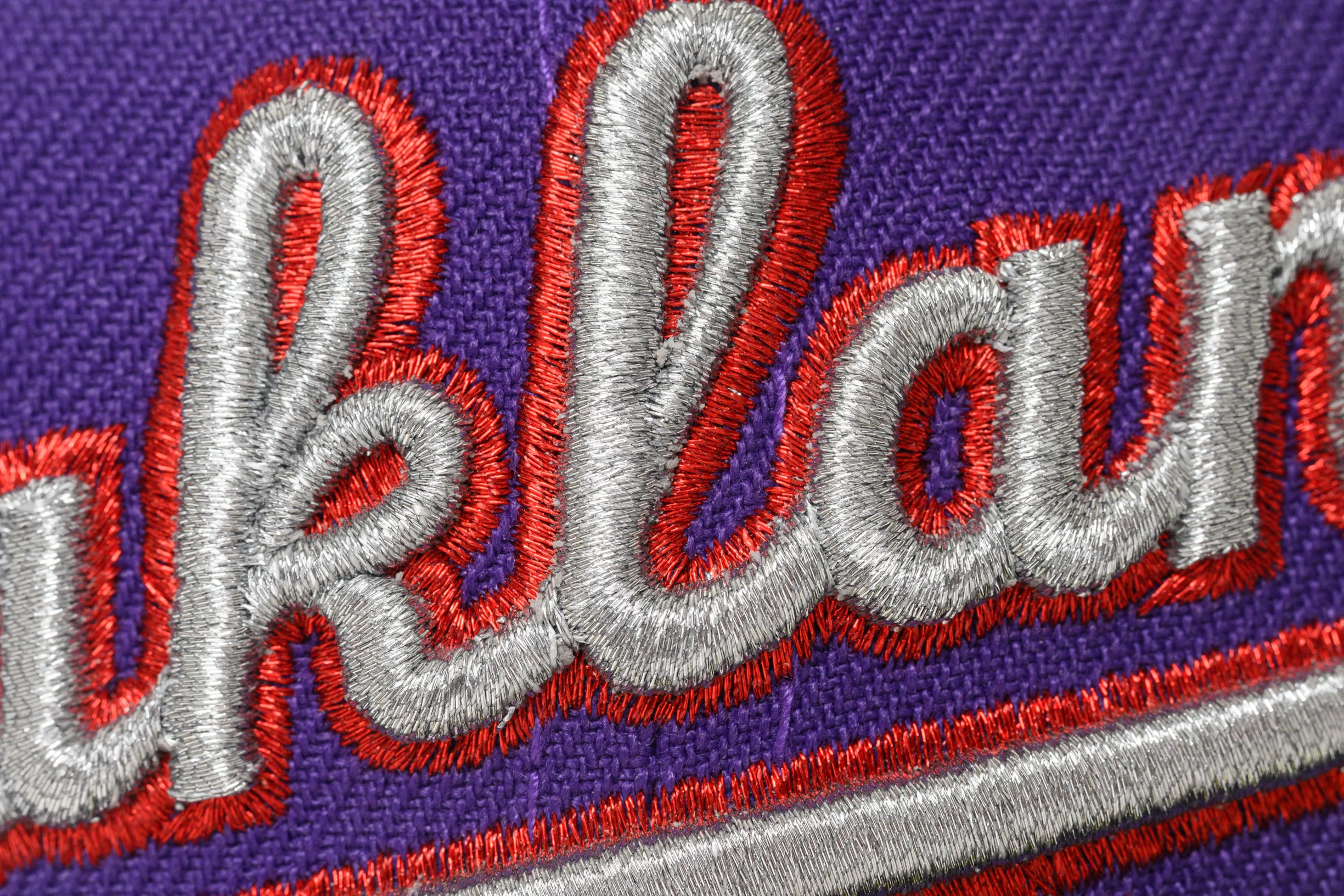 NEW ERA "DUNK CONTEST" OAKLAND ATHLETICS FITTED HAT (PURPLE/BLACK/RED) - Image 8