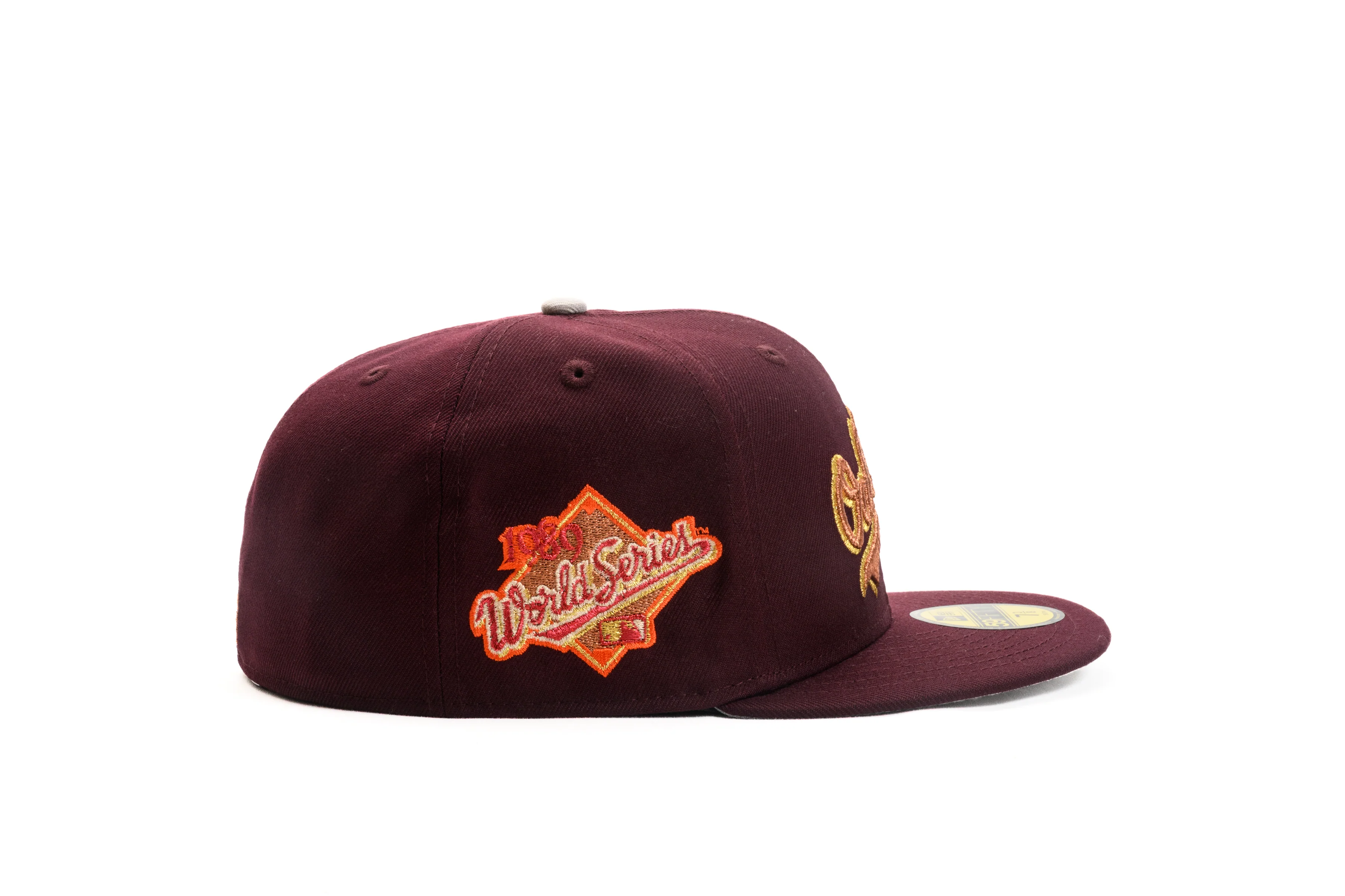 NEW ERA "EASTMONT MALL" OAKLAND ATHLETICS FITTED HAT (MAROON/STONE) - Image 6