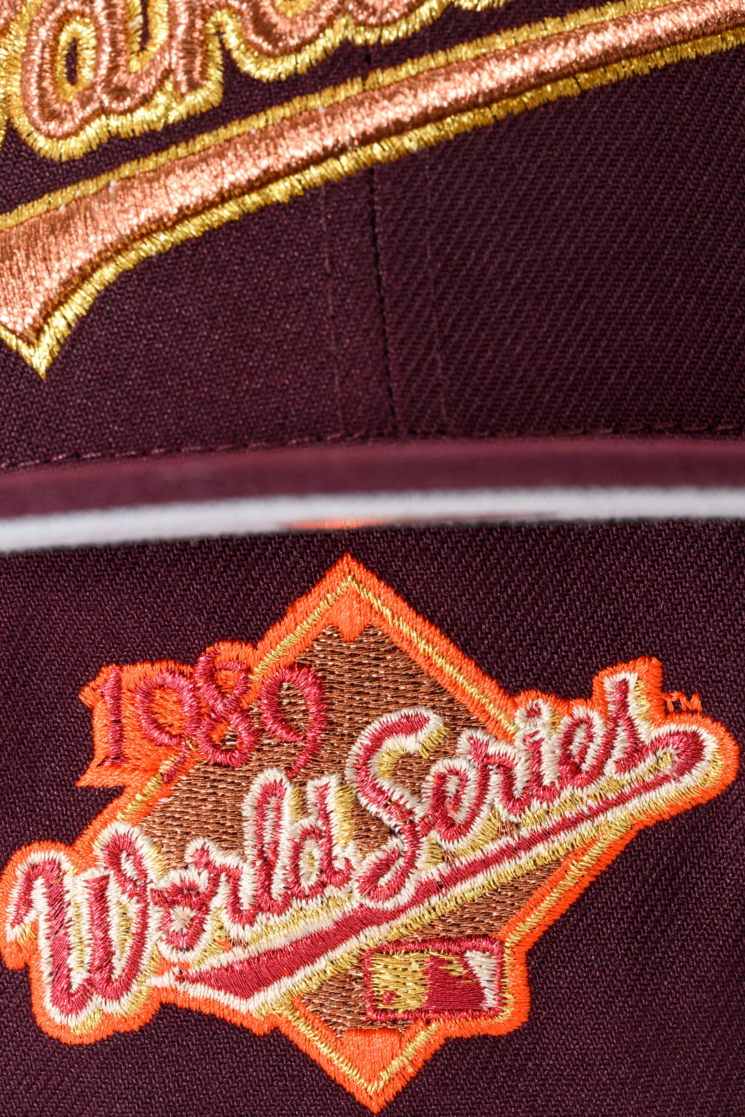NEW ERA "EASTMONT MALL" OAKLAND ATHLETICS FITTED HAT (MAROON/STONE) - Image 8
