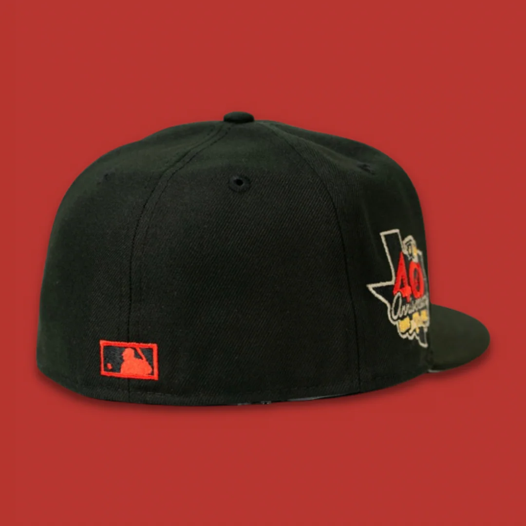 NEW ERA "EVIL BROTHER" TEXAS RANGERS FITTED HAT (BLACK//REAL TREE UV) - Image 4
