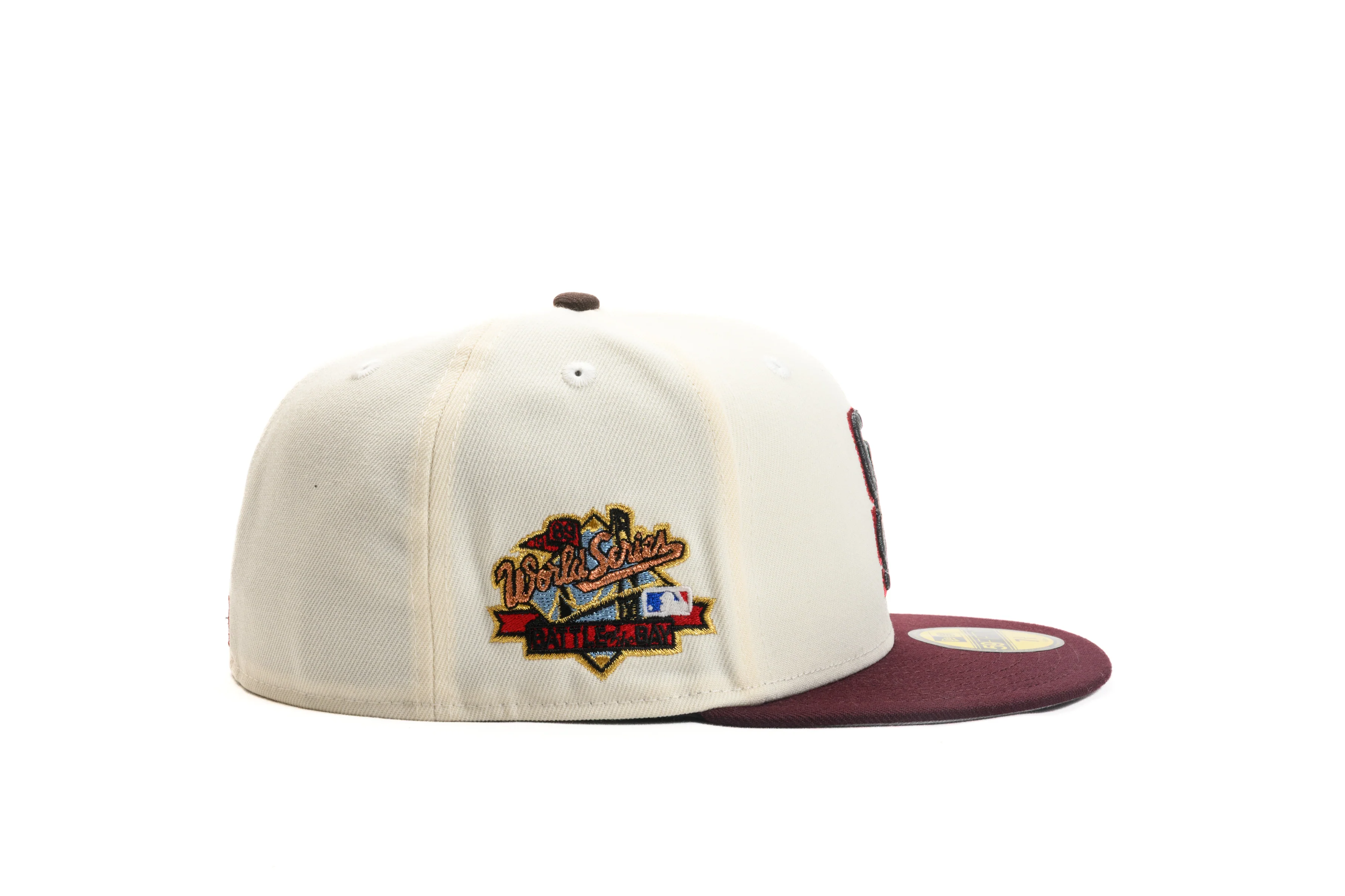 NEW ERA "FILLMORE" SAN FRANCISCO GIANTS FITTED HAT (CHROME/MAROON) - Image 7