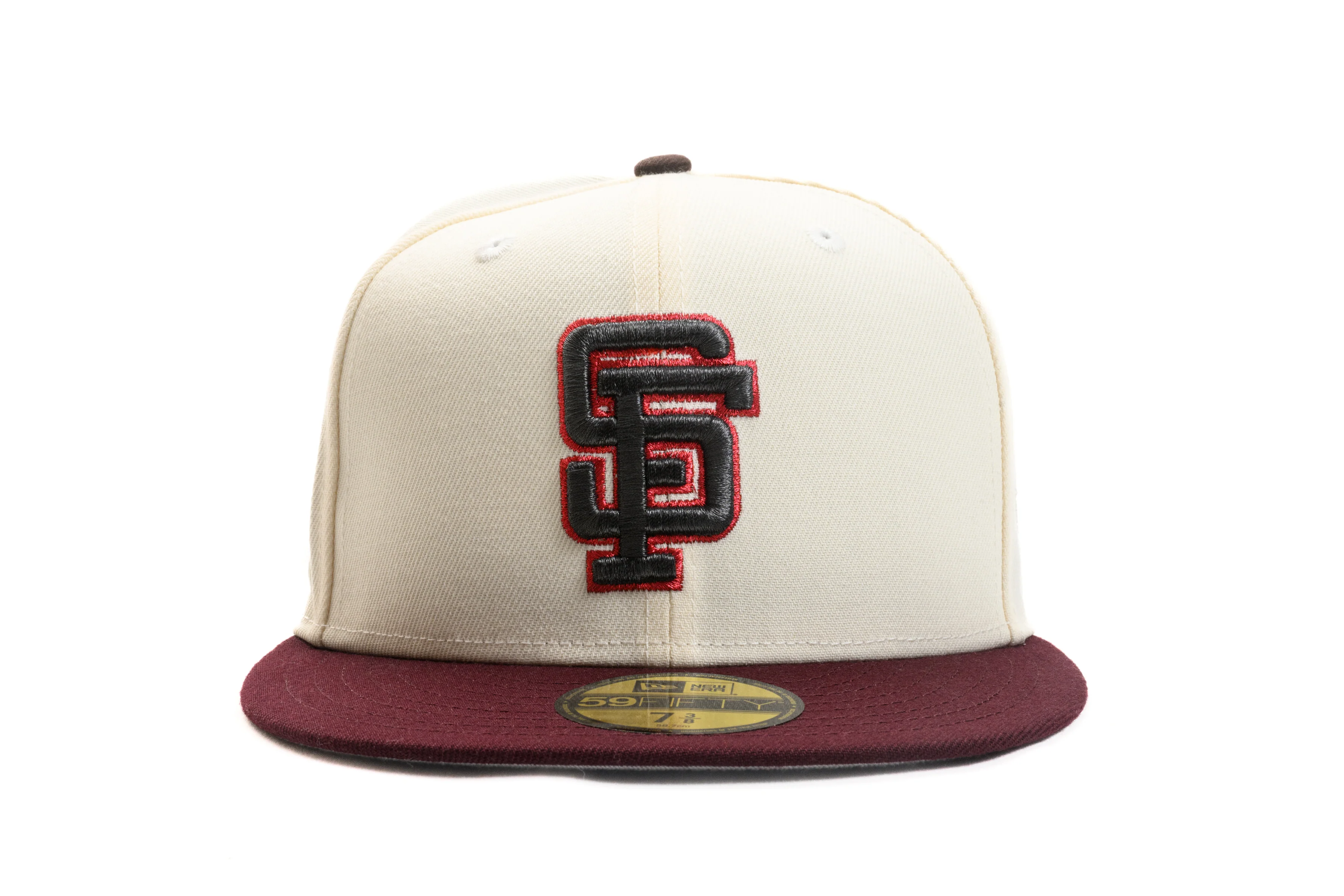 NEW ERA "FILLMORE" SAN FRANCISCO GIANTS FITTED HAT (CHROME/MAROON) - Image 8
